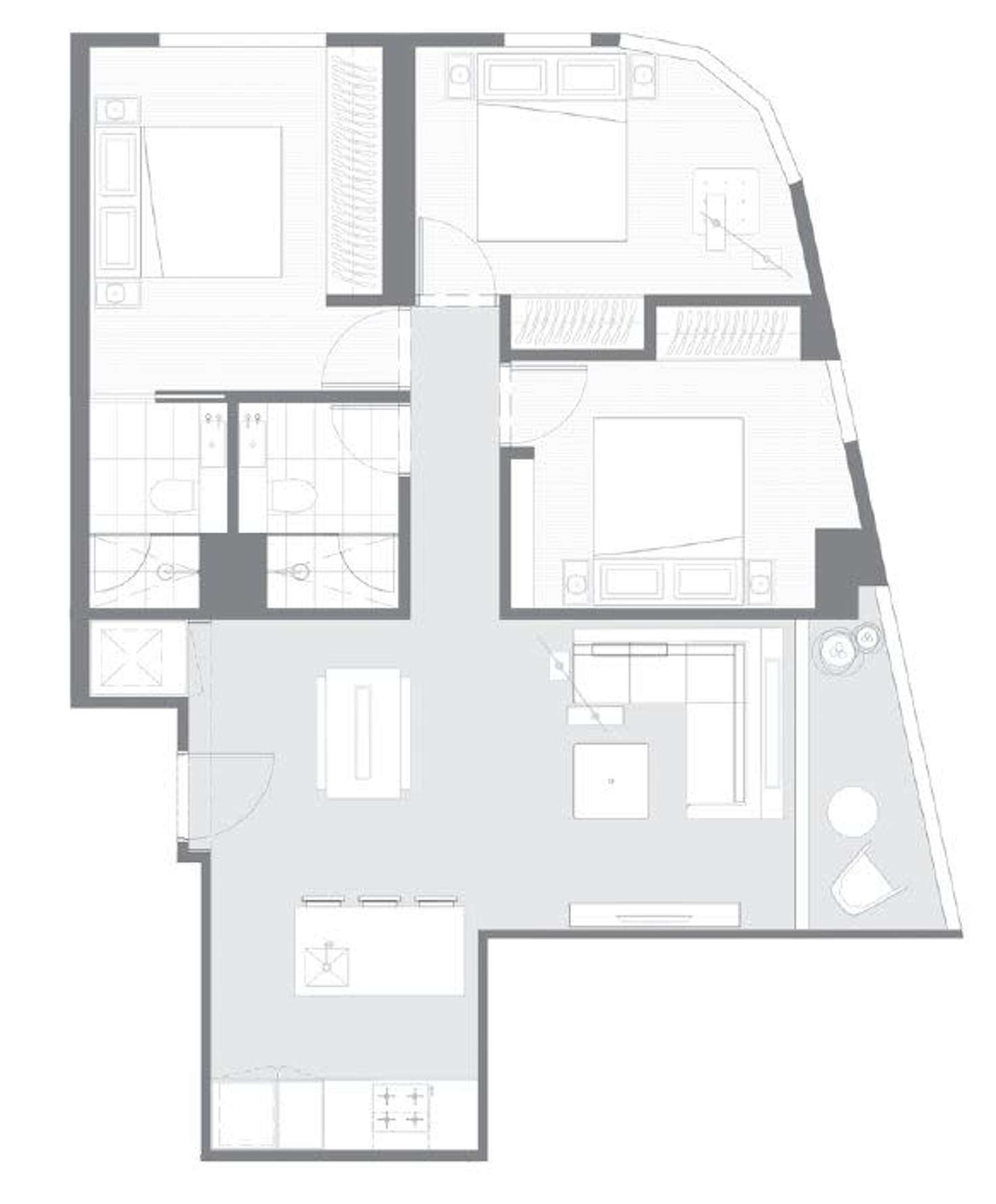 Floorplan of Homely apartment listing, 6005/135 A'Beckett Street, Melbourne VIC 3000