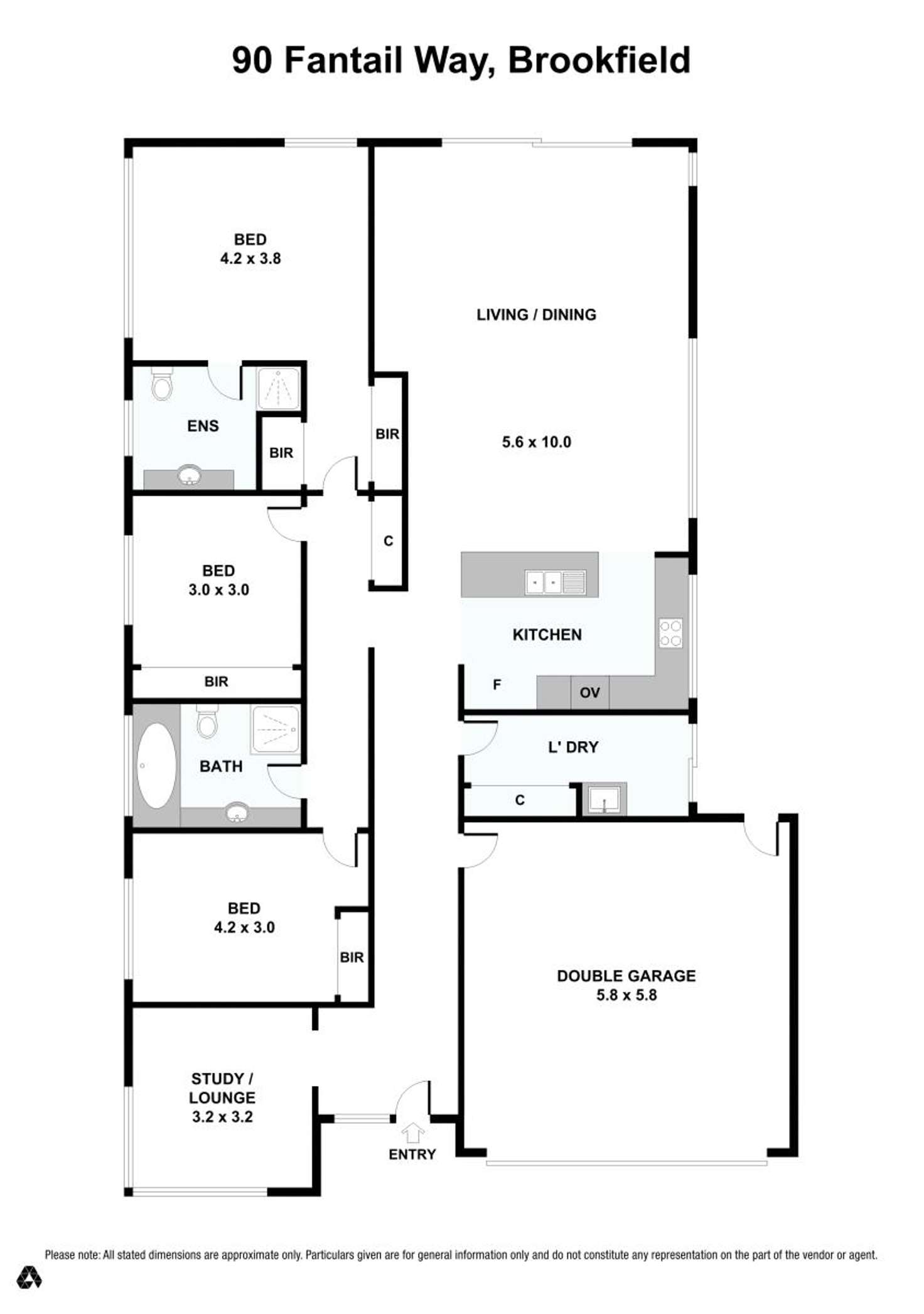 Floorplan of Homely house listing, 90 Fantail Way, Brookfield VIC 3338