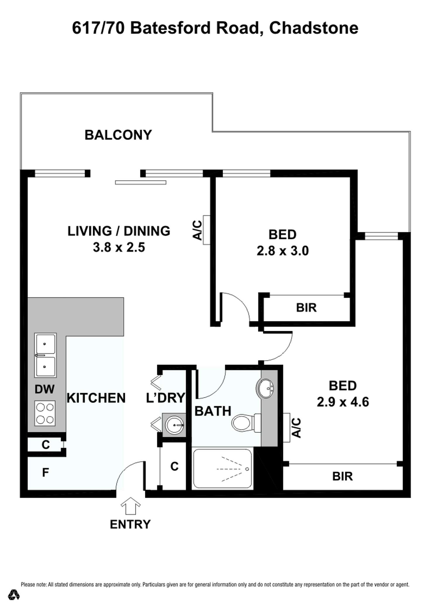 Floorplan of Homely apartment listing, 617/70 Batesford Road, Chadstone VIC 3148