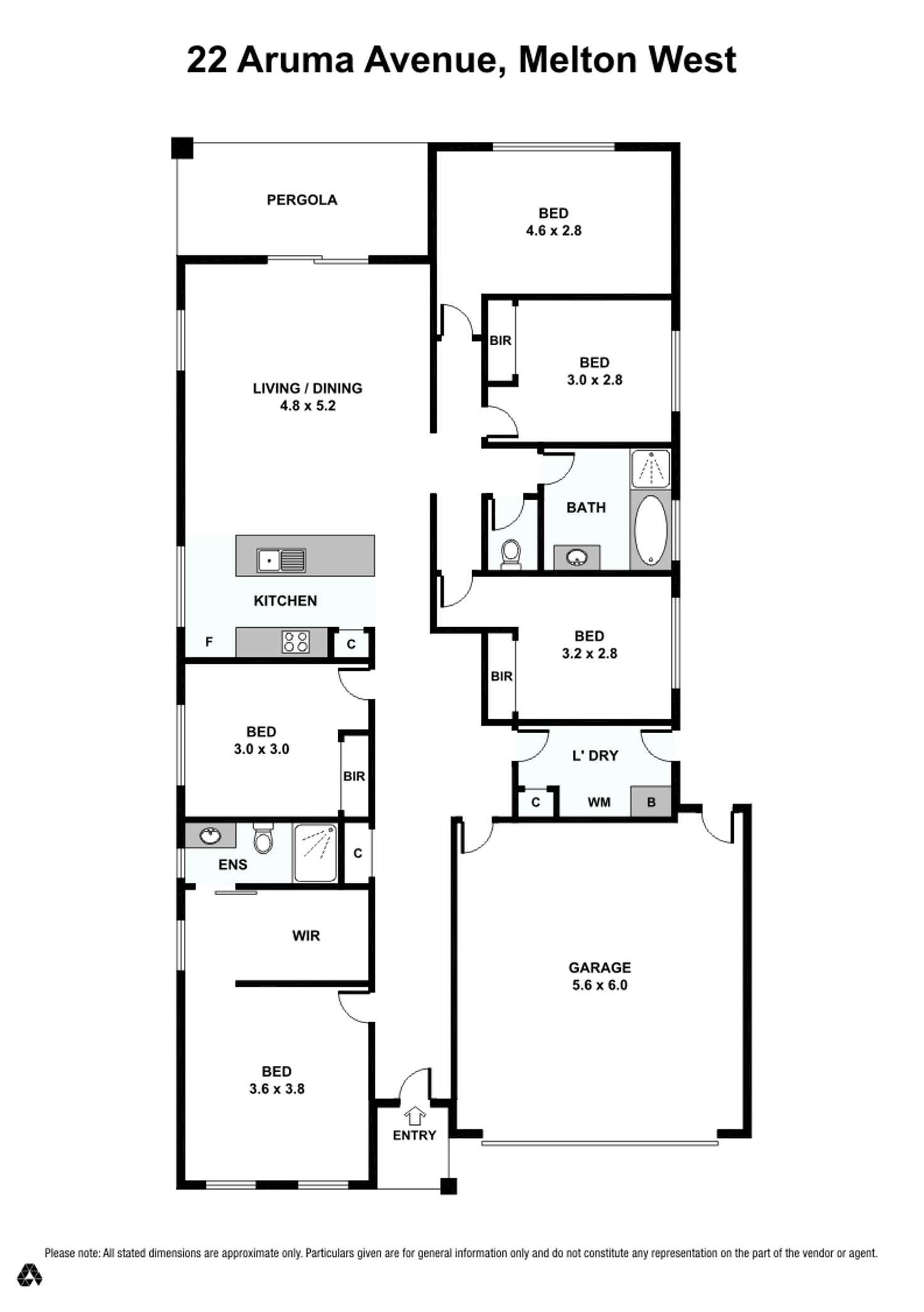 Floorplan of Homely house listing, 22 Aruma Avenue, Harkness VIC 3337