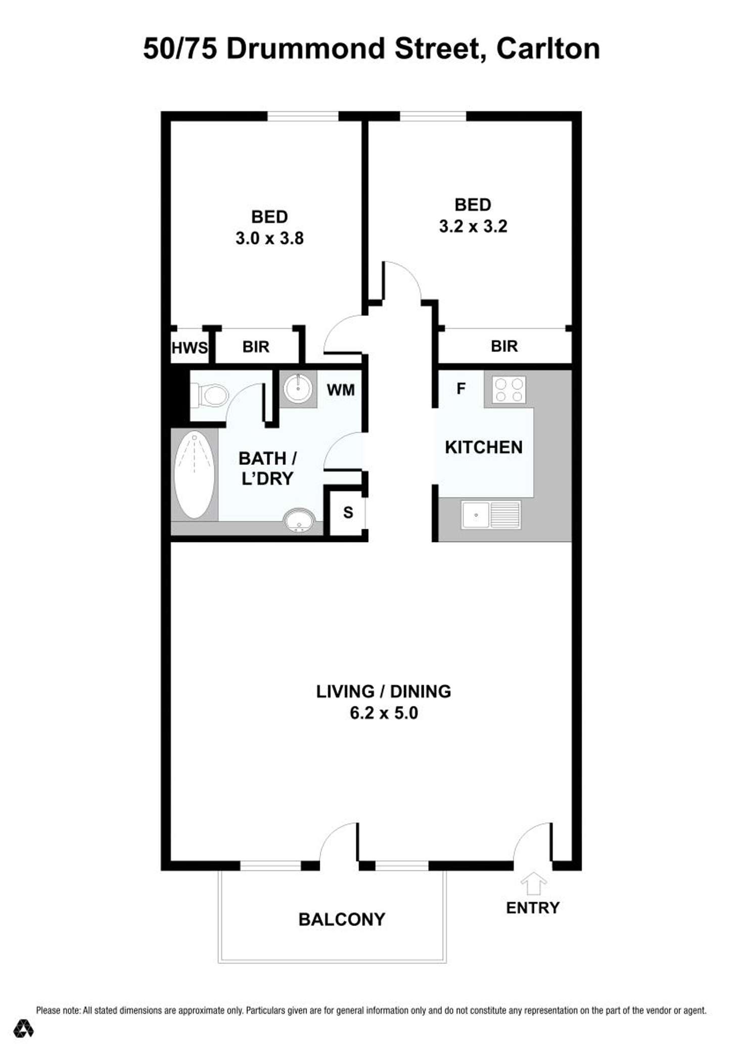 Floorplan of Homely unit listing, 50/75 Drummond St, Carlton VIC 3053