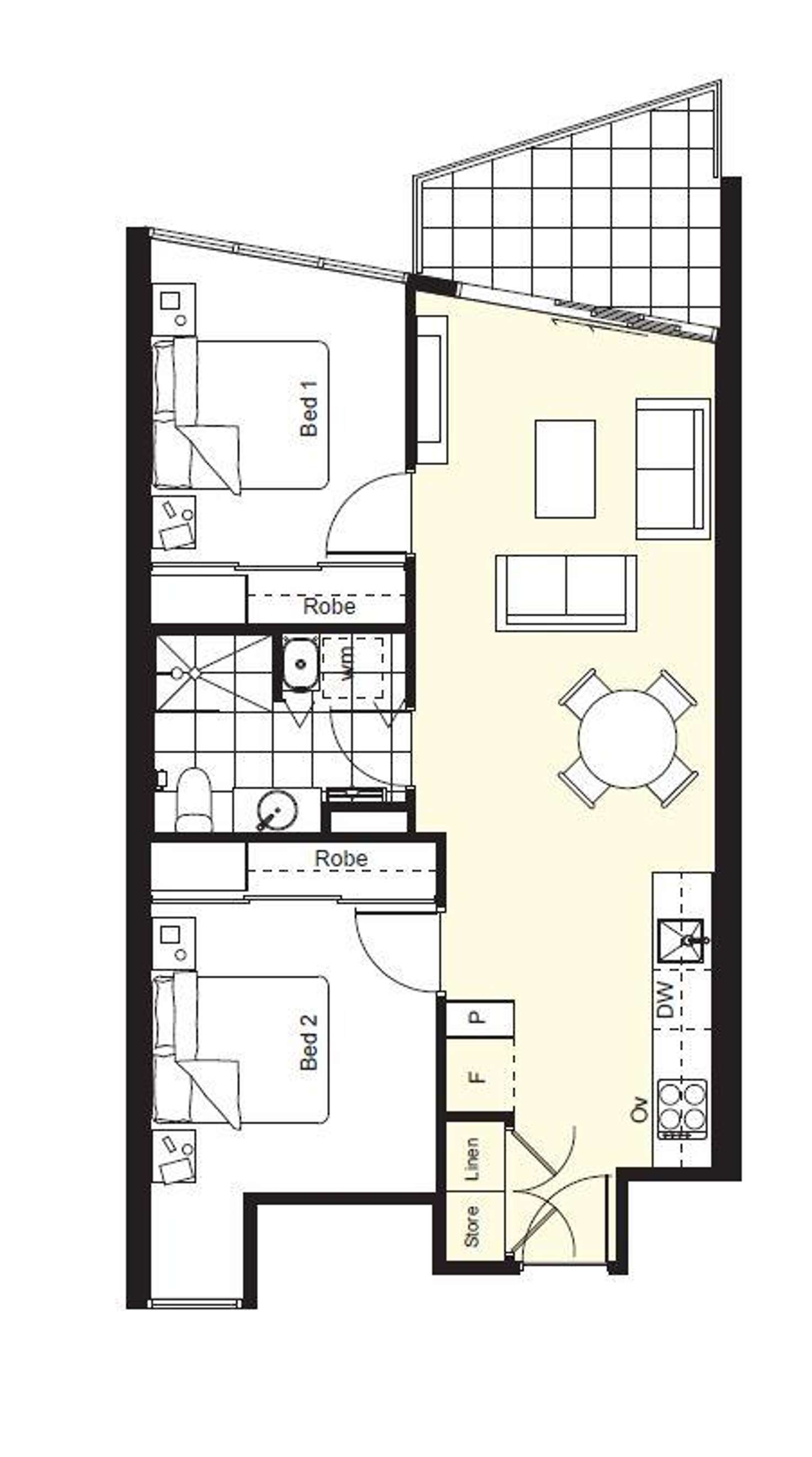 Floorplan of Homely apartment listing, 1104/47 Claremont Street, South Yarra VIC 3141