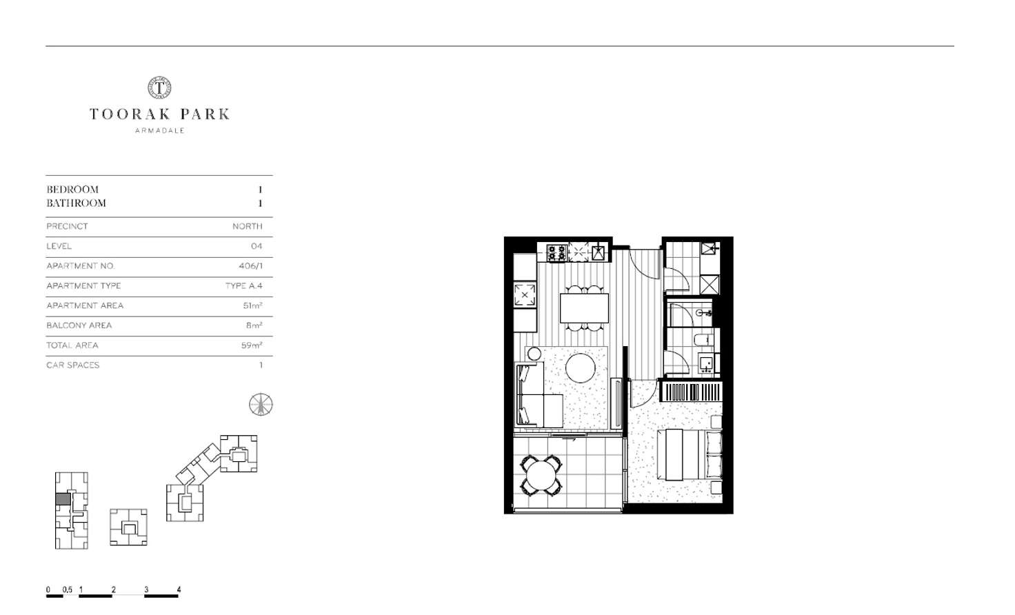Floorplan of Homely apartment listing, 306/1 Evergreen Mews, Armadale VIC 3143