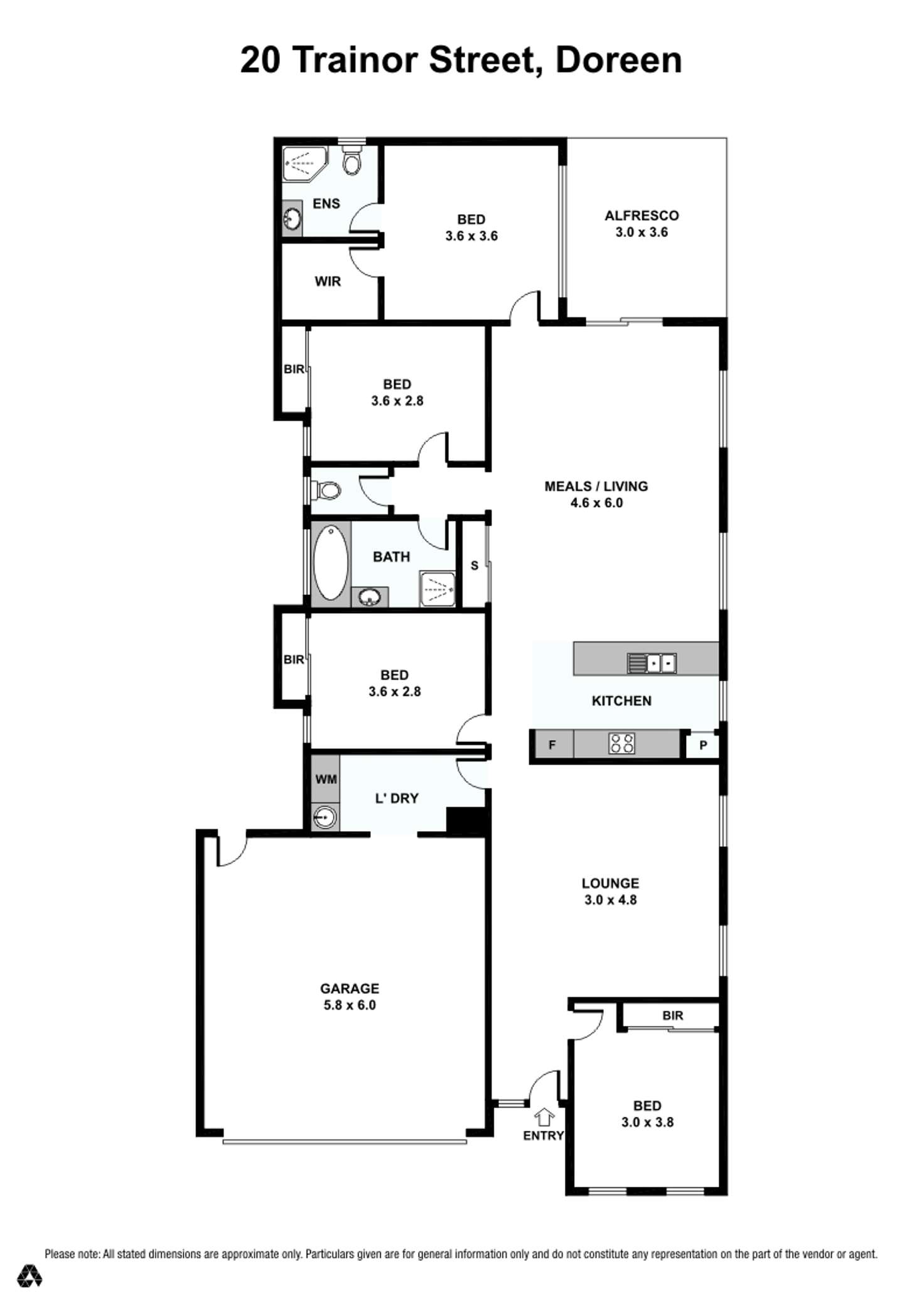 Floorplan of Homely house listing, 20 Trainor Street, Doreen VIC 3754