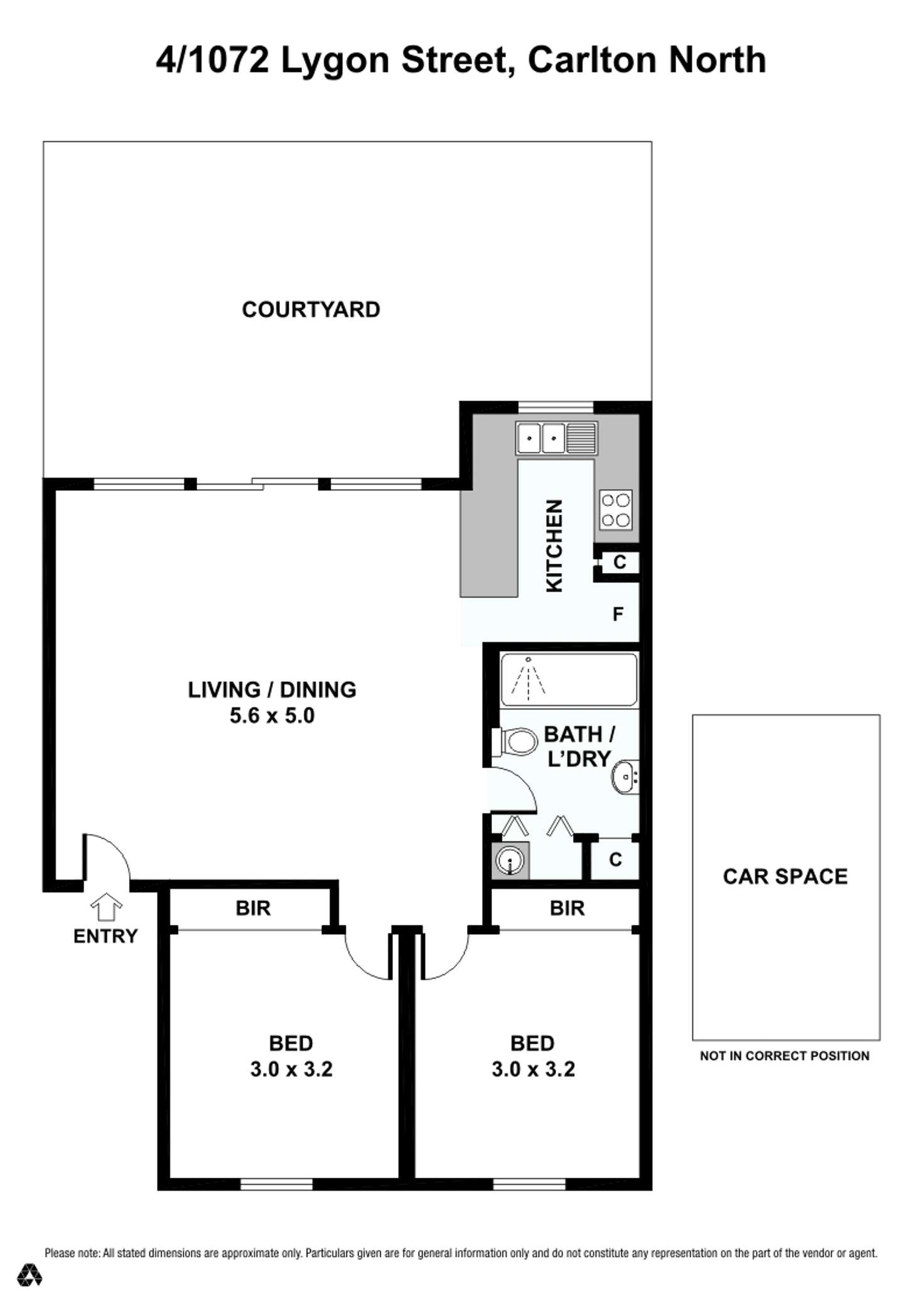 Floorplan of Homely apartment listing, 4/1072 Lygon St, Carlton North VIC 3054