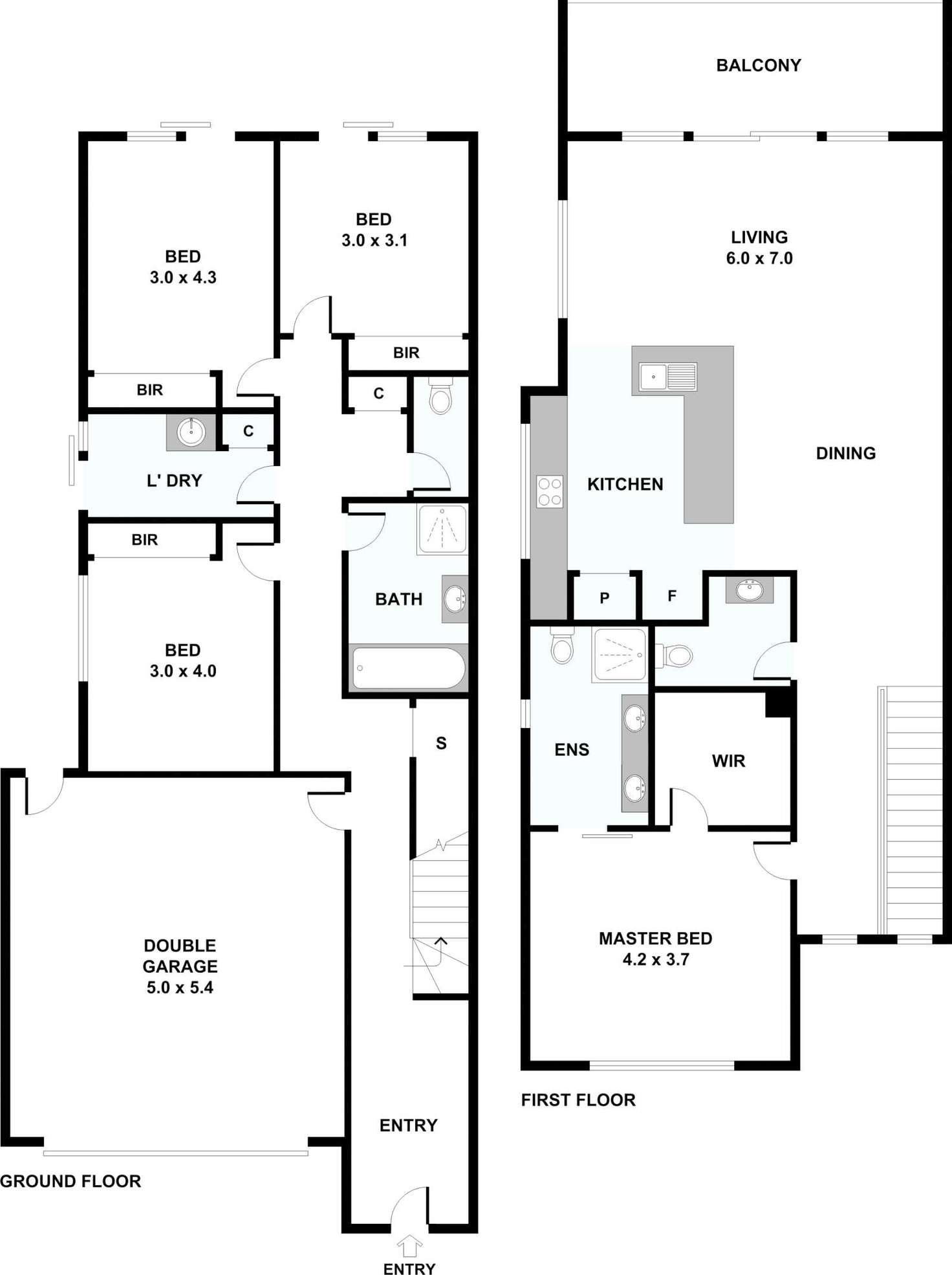 Floorplan of Homely townhouse listing, 41 Broadbeach Circuit, Sanctuary Lakes VIC 3030