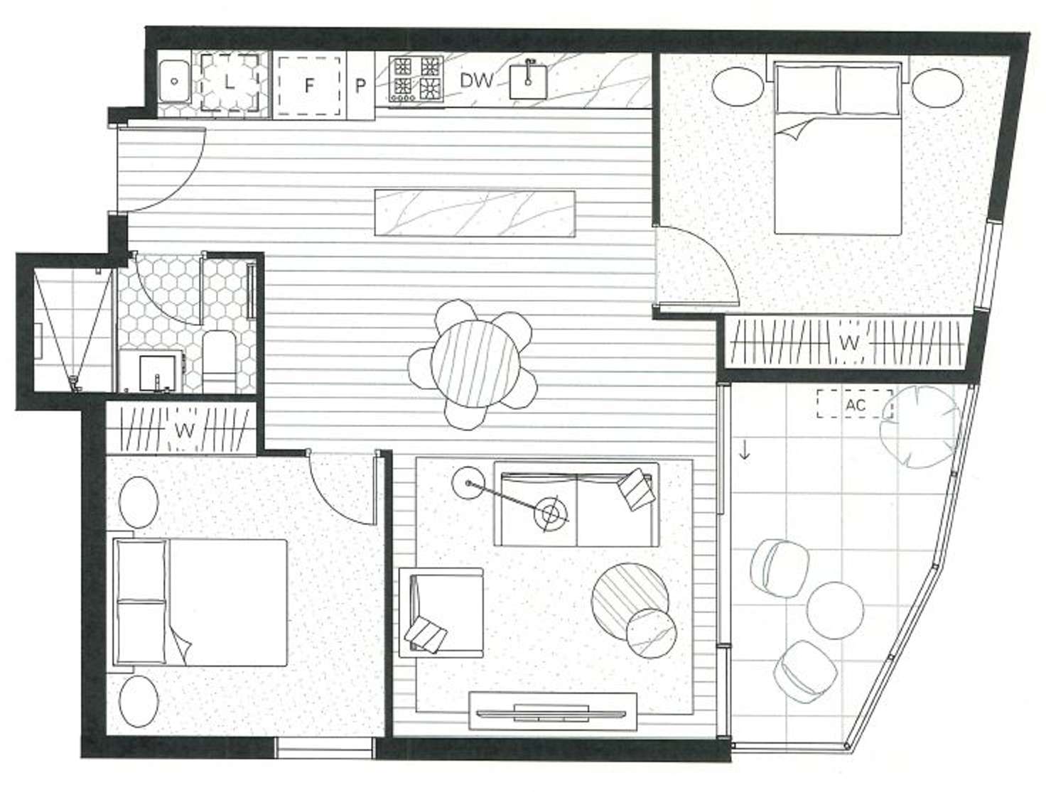 Floorplan of Homely apartment listing, 606/636 High Street, Thornbury VIC 3071