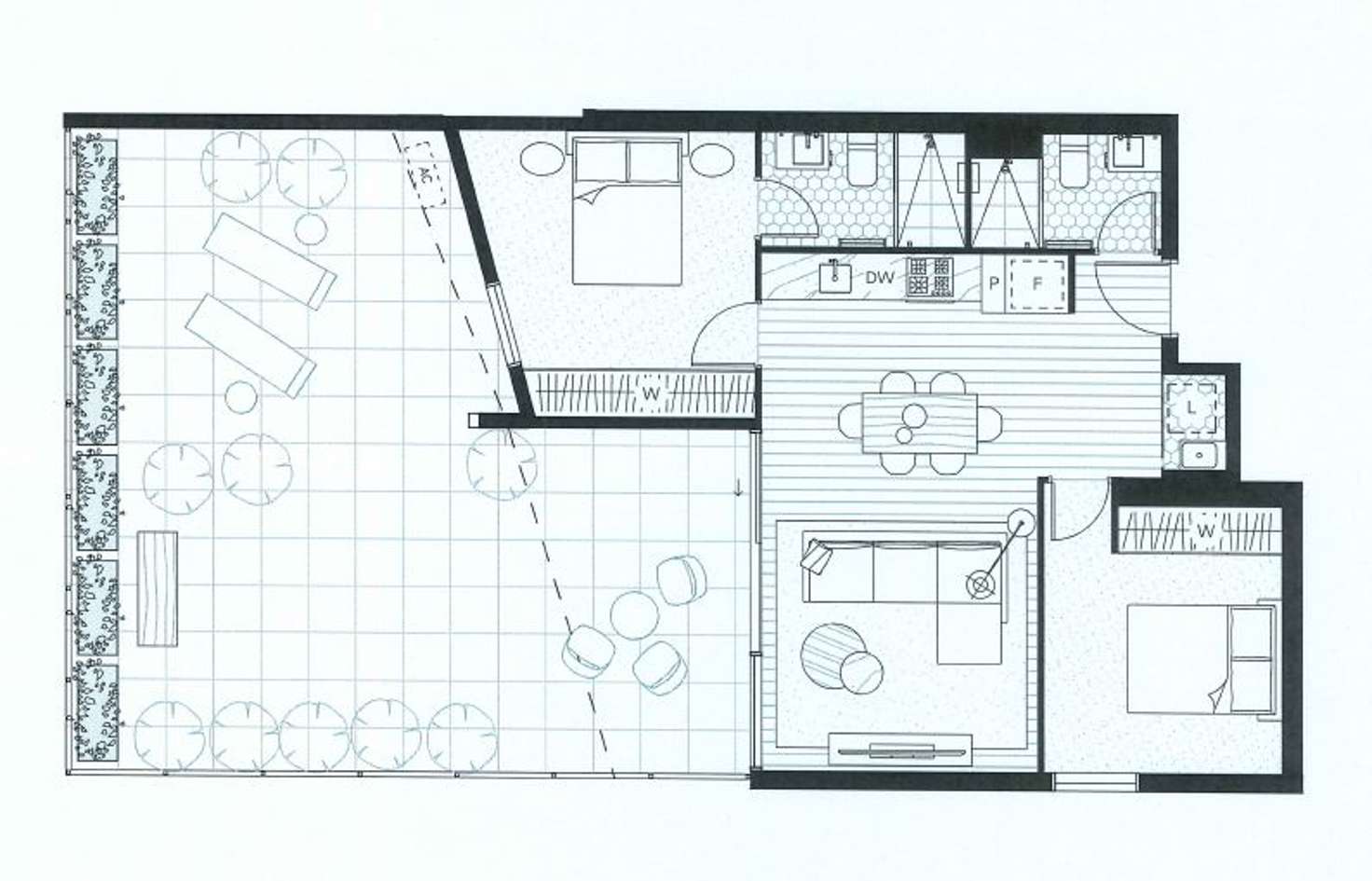 Floorplan of Homely apartment listing, 307/636 High Street, Thornbury VIC 3071