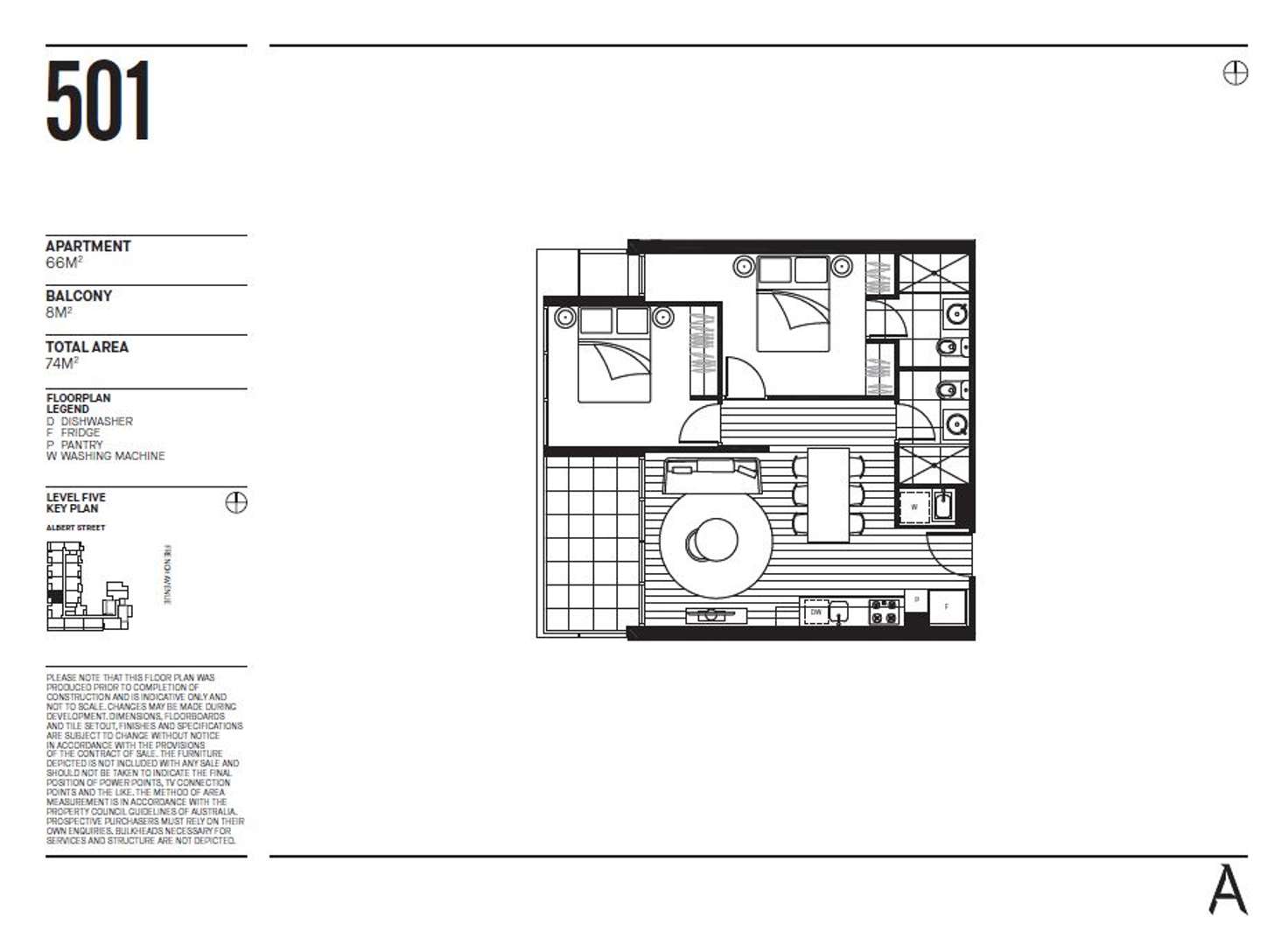 Floorplan of Homely apartment listing, 501/92 Albert Street, Brunswick East VIC 3057