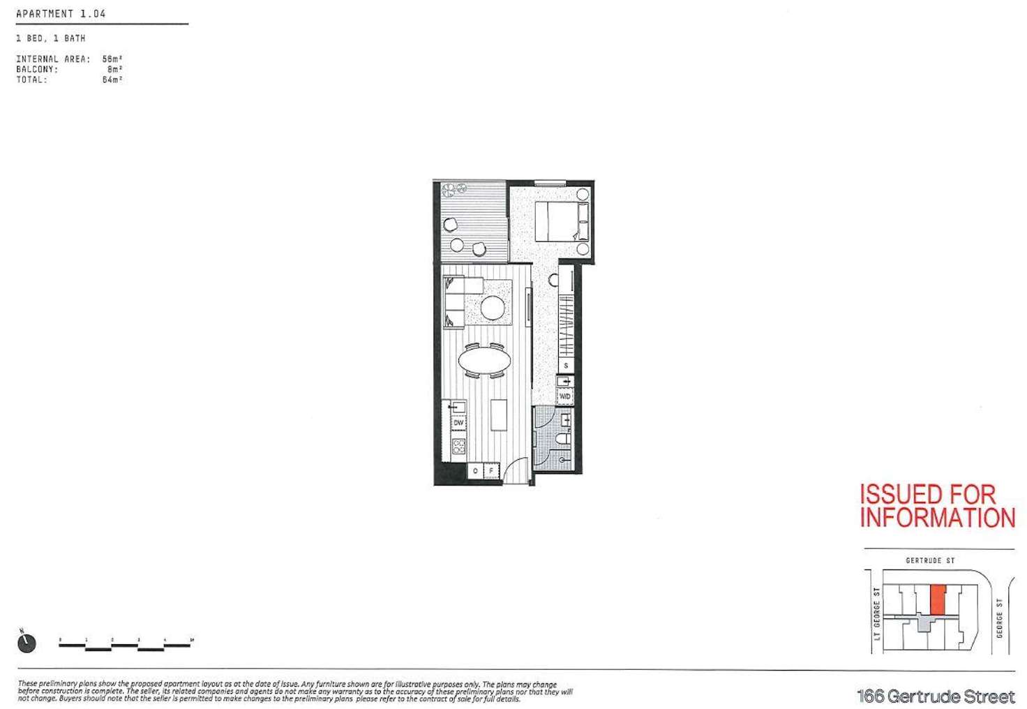 Floorplan of Homely apartment listing, 104/166 Gertrude Street, Fitzroy VIC 3065