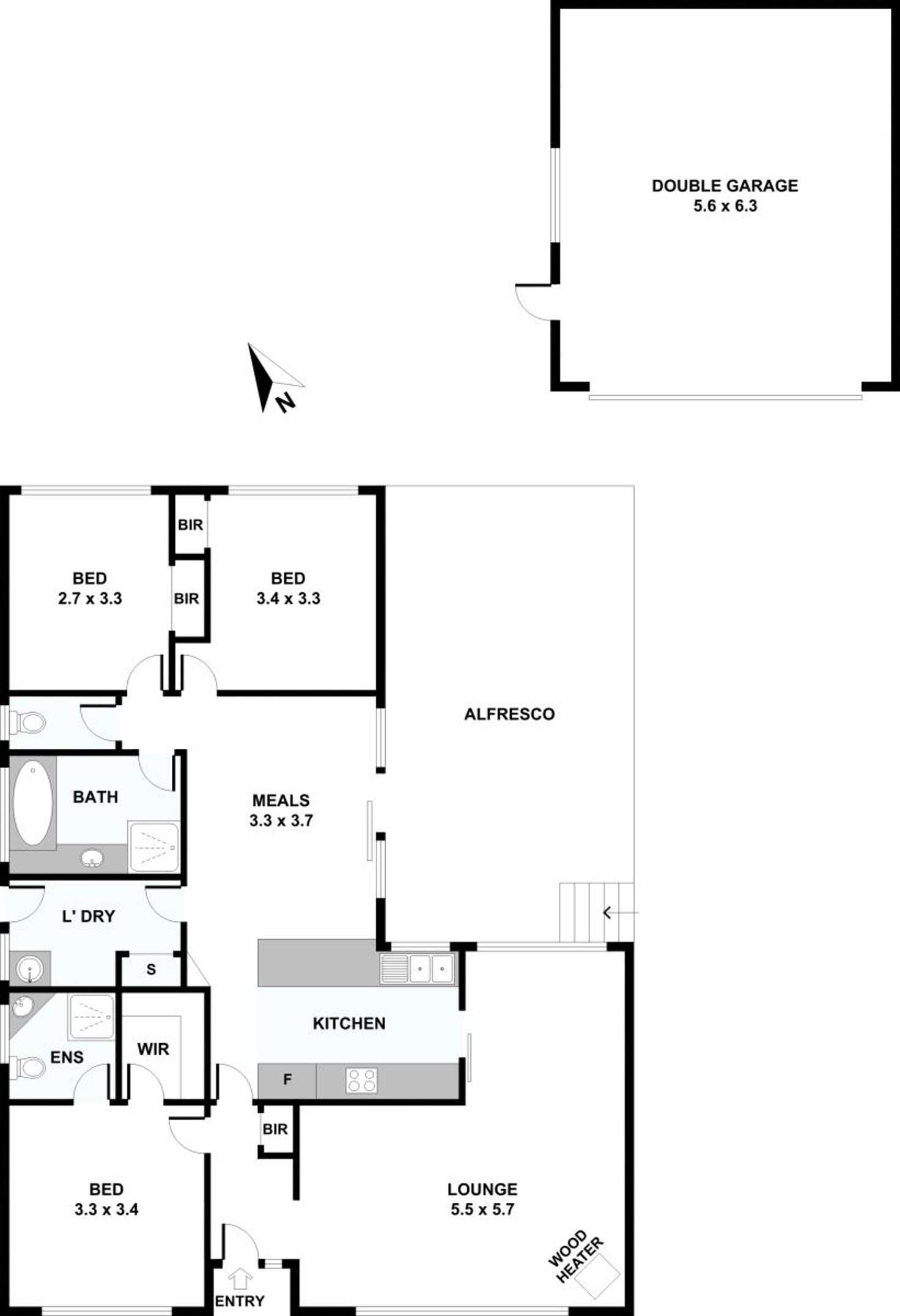 Floorplan of Homely house listing, 62 Justin Circuit, Hampton Park VIC 3976