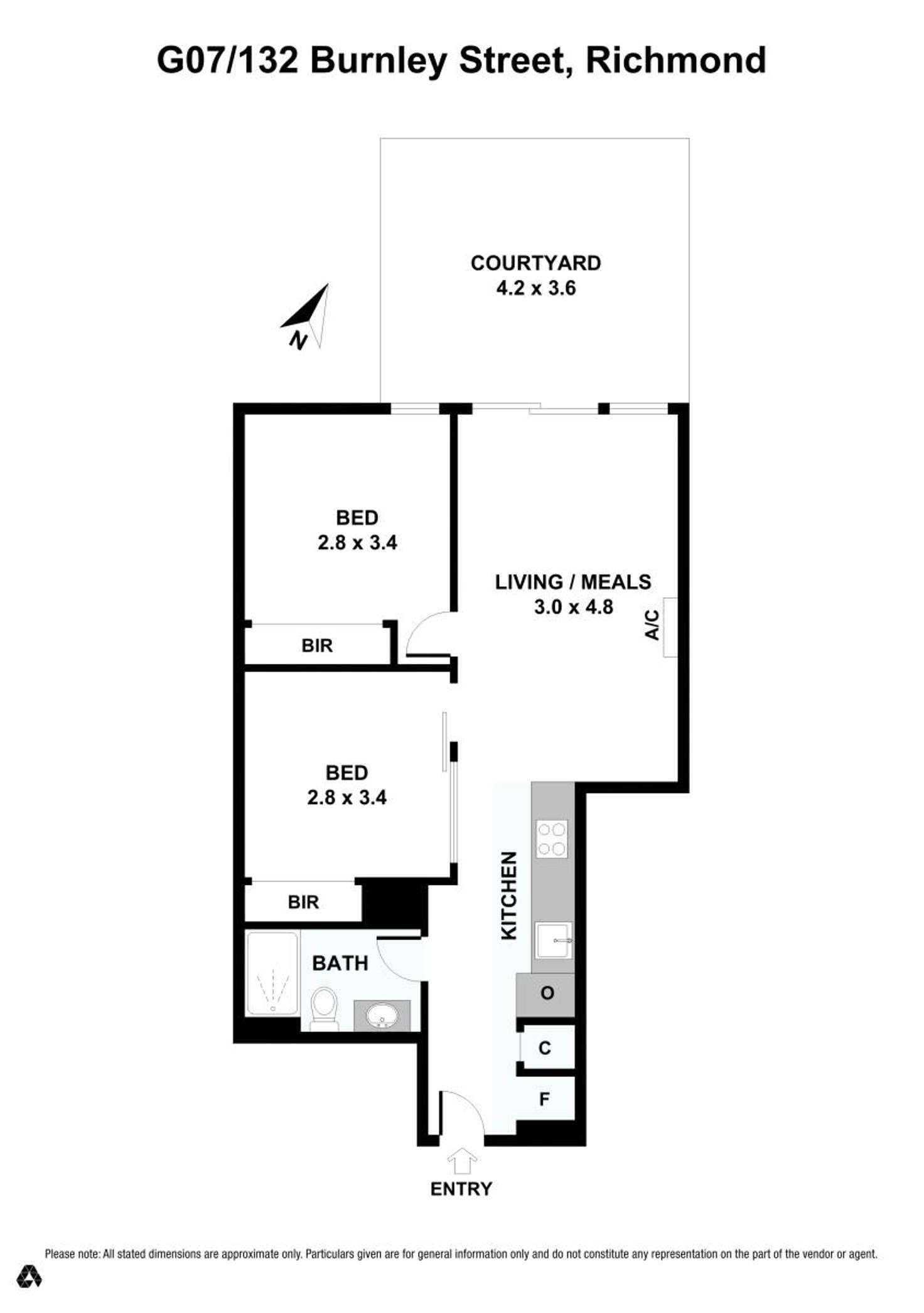 Floorplan of Homely unit listing, G07/132-134 Burnley Street, Richmond VIC 3121