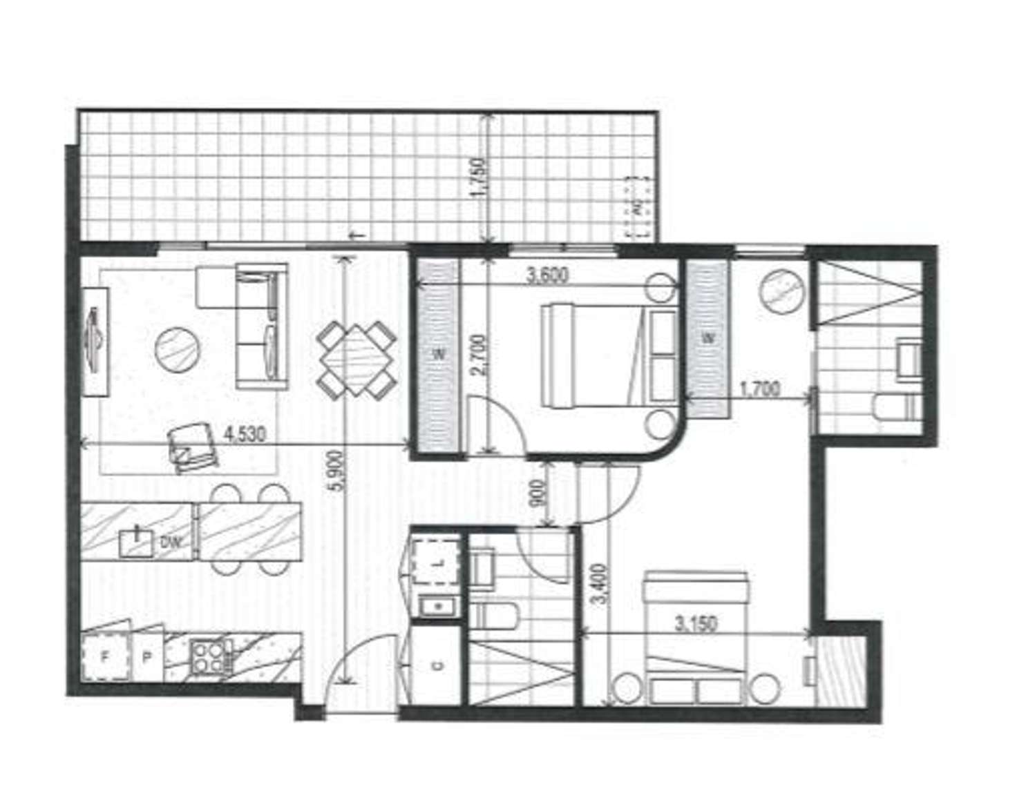 Floorplan of Homely apartment listing, 602/204 High Street, Preston VIC 3072