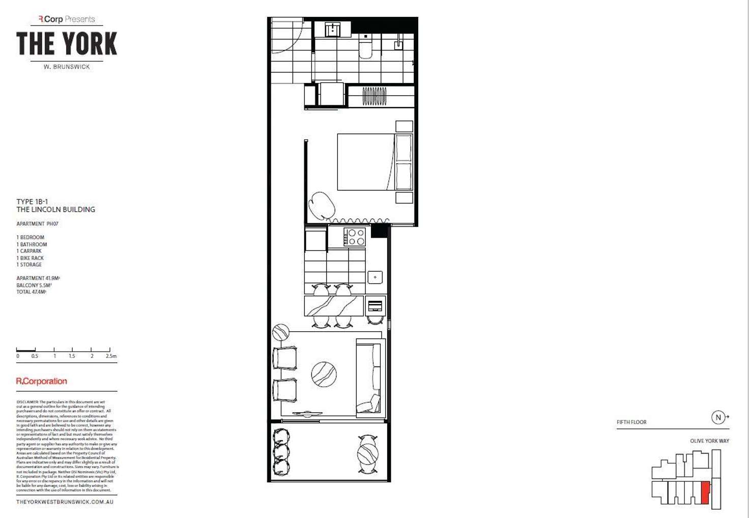 Floorplan of Homely apartment listing, 507/12 Olive York Way, Brunswick West VIC 3055