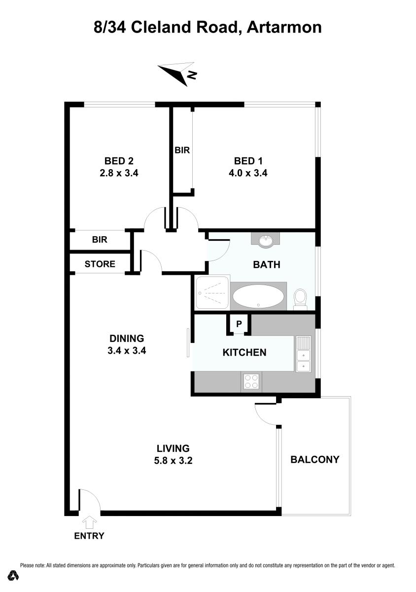 Floorplan of Homely apartment listing, 8/34 Cleland Road, Artarmon NSW 2064