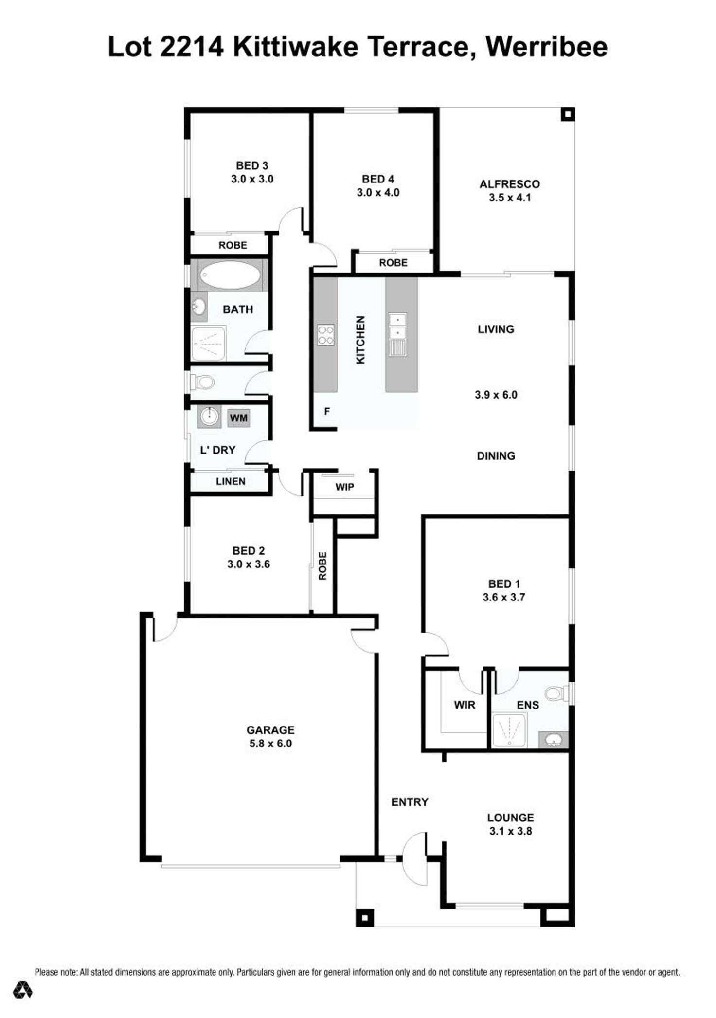 Floorplan of Homely house listing, 14 Kittiwake Terrace, Werribee VIC 3030