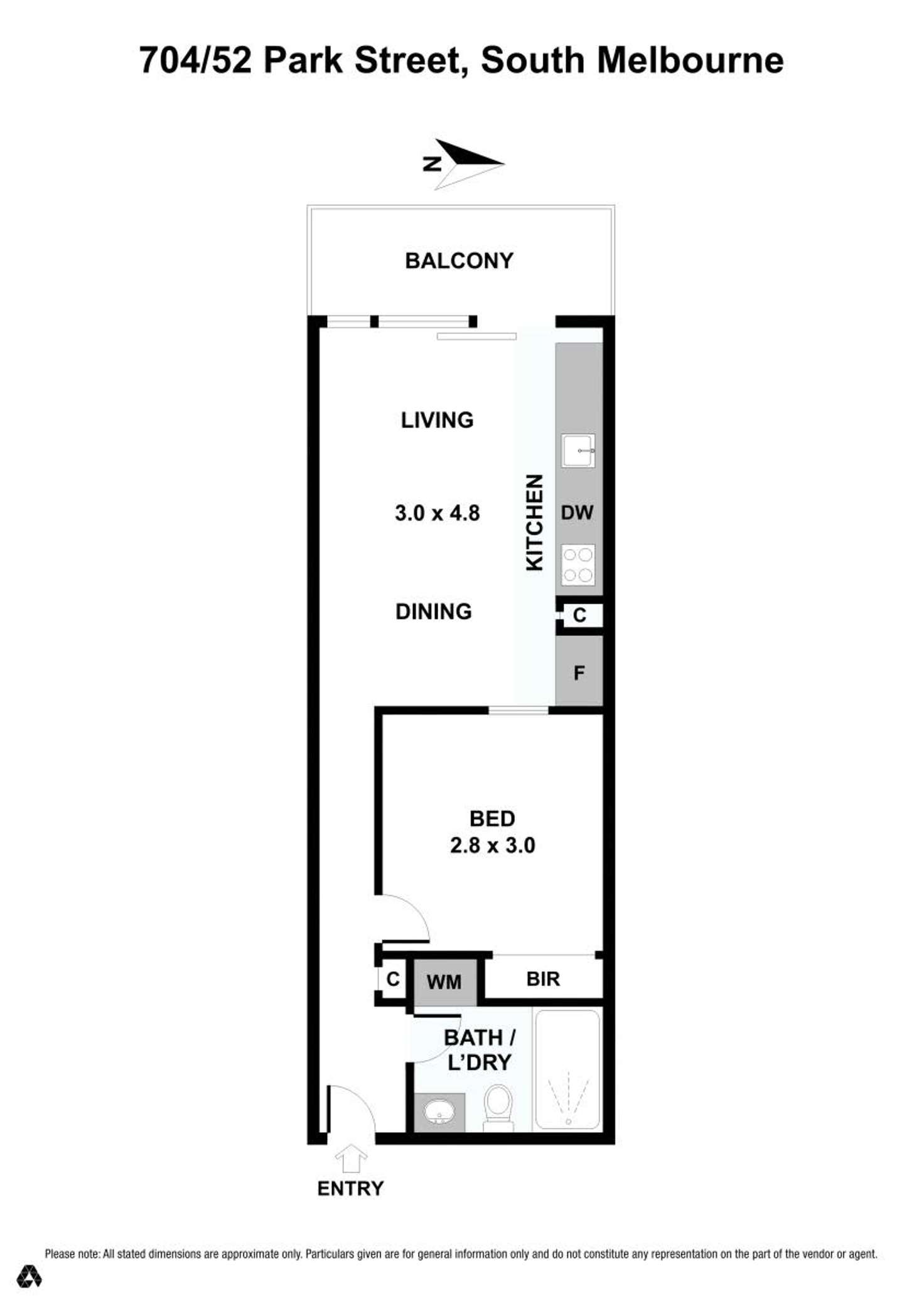 Floorplan of Homely unit listing, 704/52 Park Street, South Melbourne VIC 3205