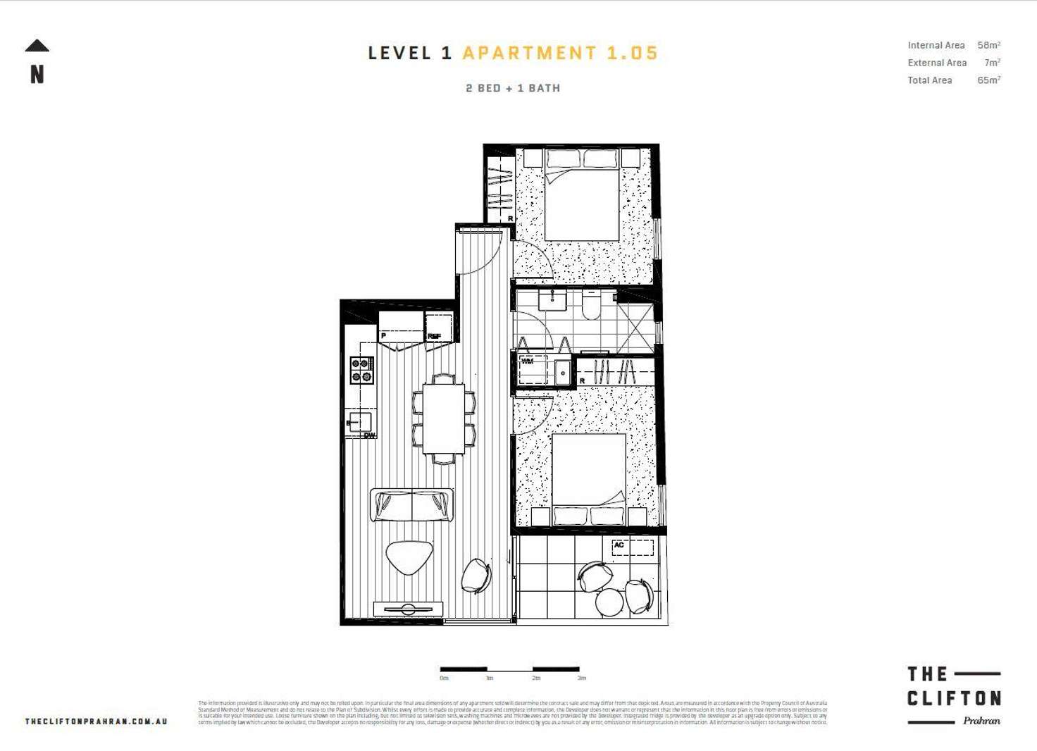 Floorplan of Homely apartment listing, 105/25 Clifton Street, Prahran VIC 3181