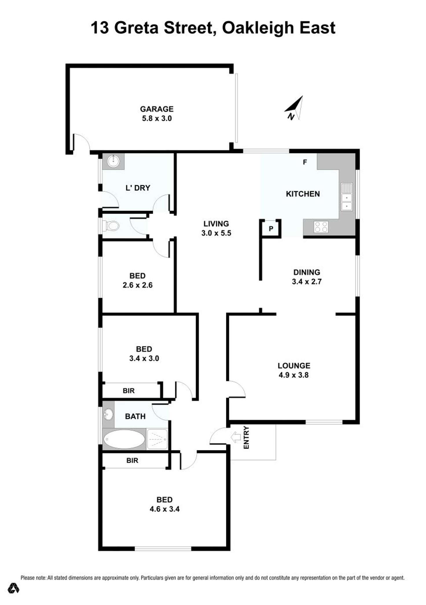 Floorplan of Homely house listing, 13 Greta Street, Oakleigh East VIC 3166