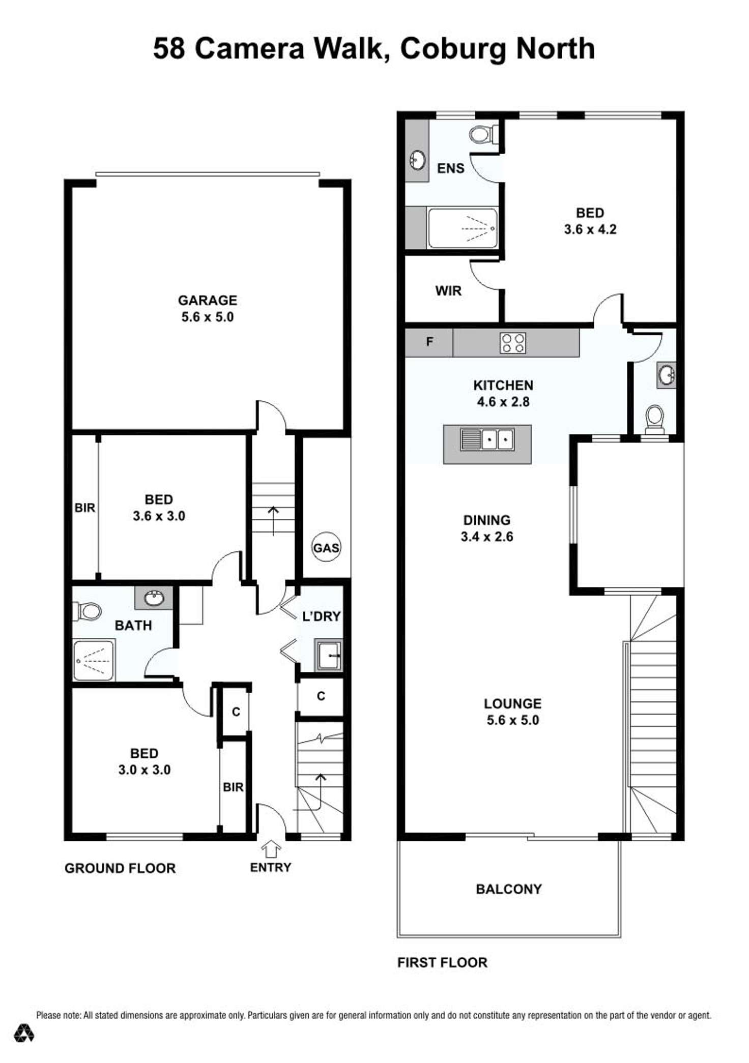 Floorplan of Homely townhouse listing, 58 Camera Walk, Coburg North VIC 3058