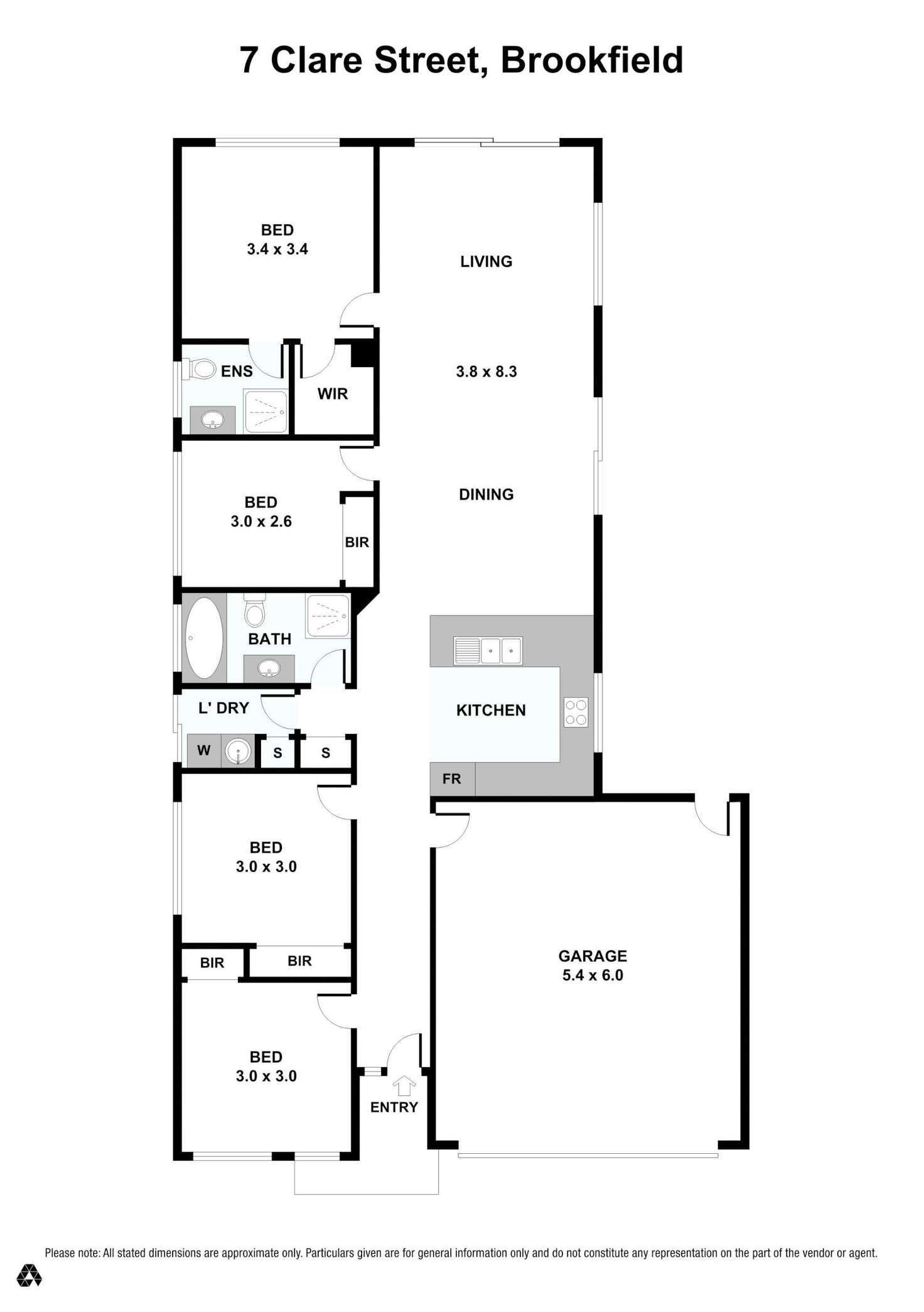 Floorplan of Homely house listing, 7 Clare Street, Brookfield VIC 3338