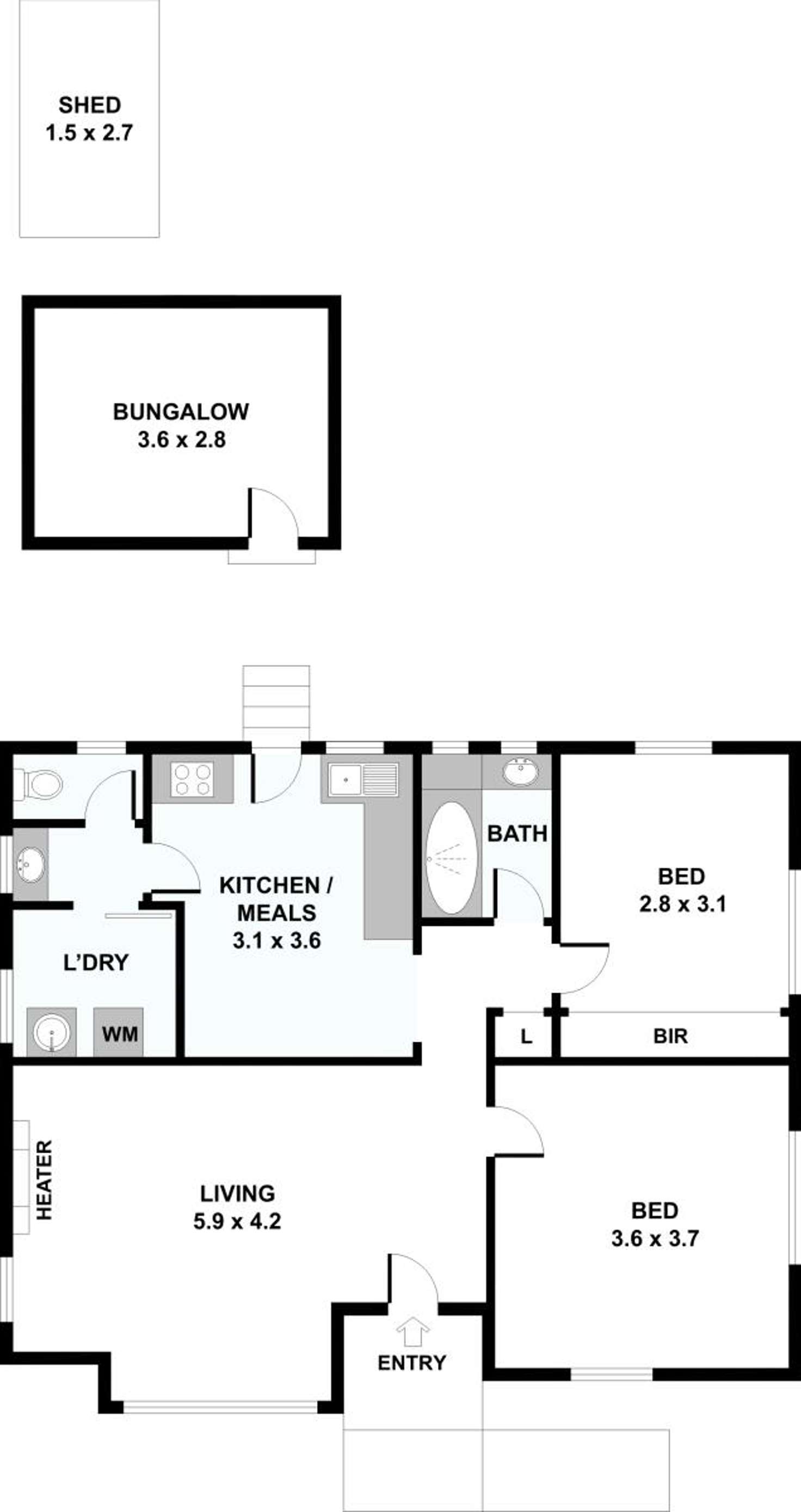 Floorplan of Homely house listing, 7 Hebb Street, Braybrook VIC 3019