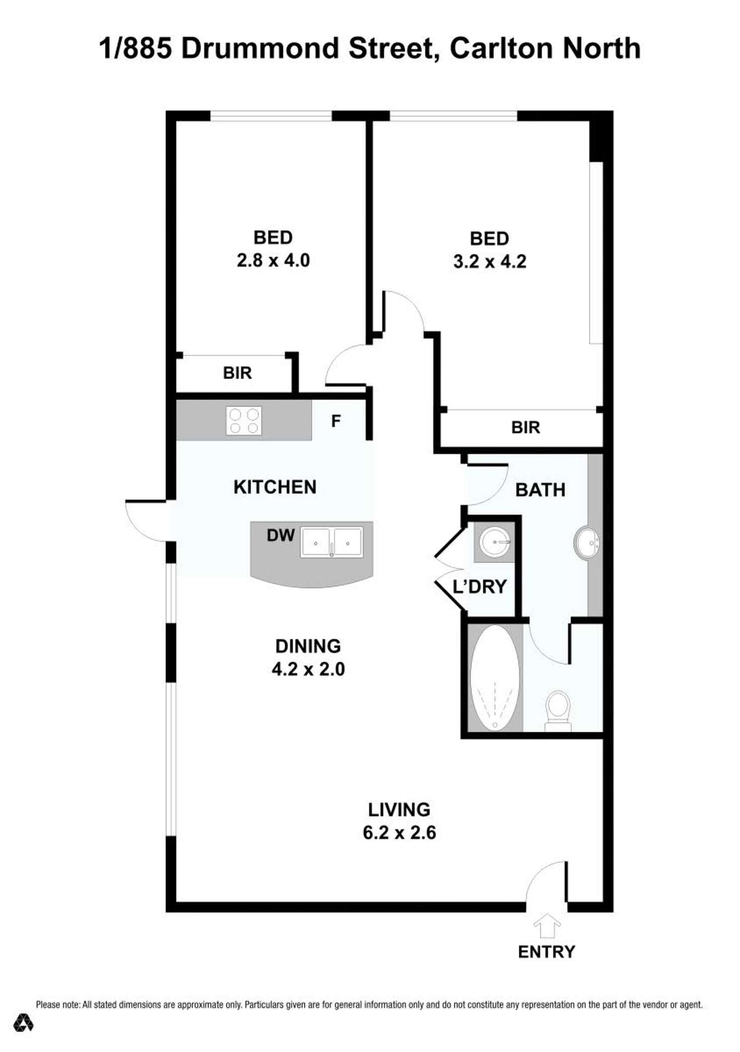 Floorplan of Homely apartment listing, 1/885 Drummond St, Carlton North VIC 3054