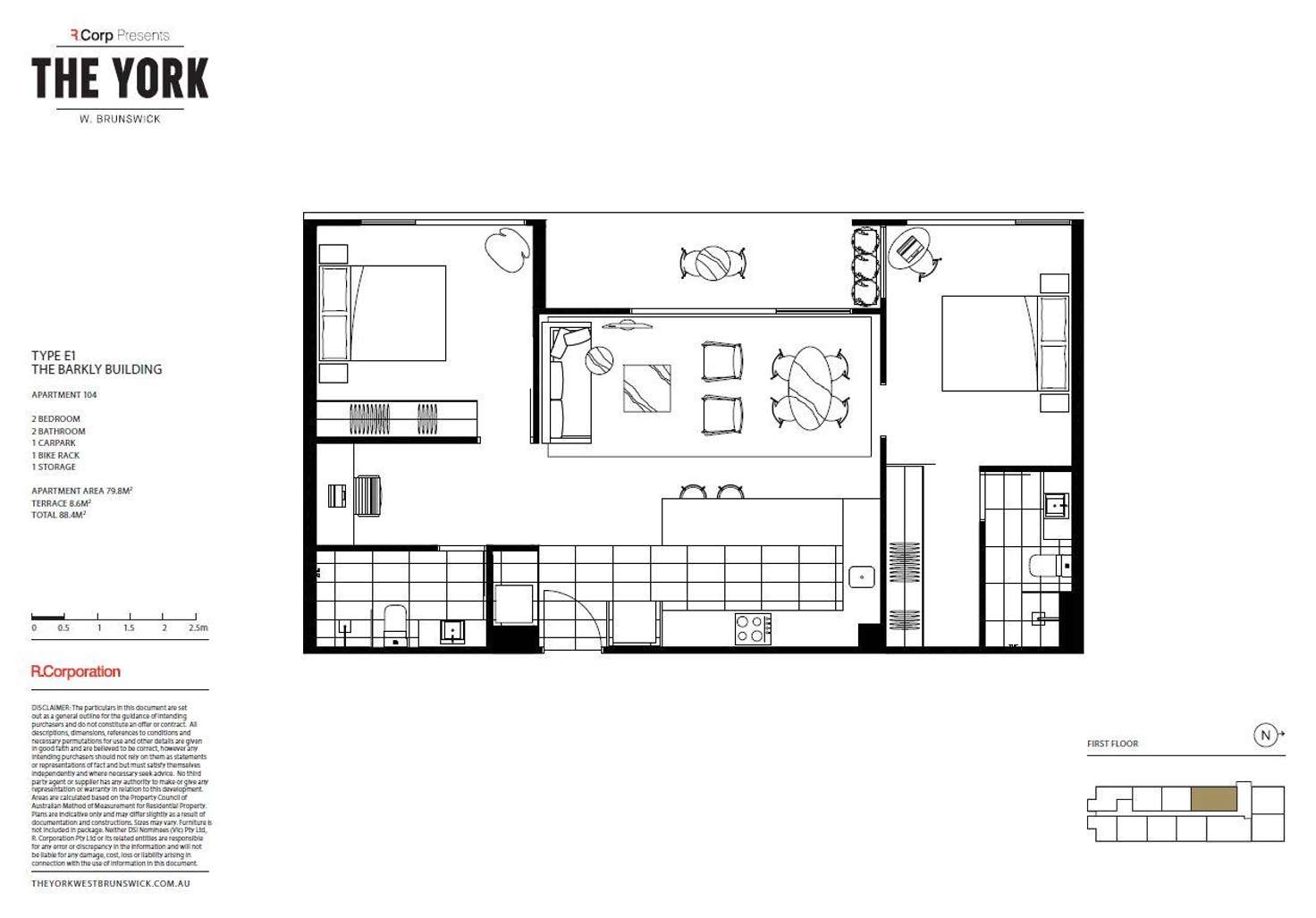Floorplan of Homely apartment listing, 104/9 Duggan Street, Brunswick West VIC 3055