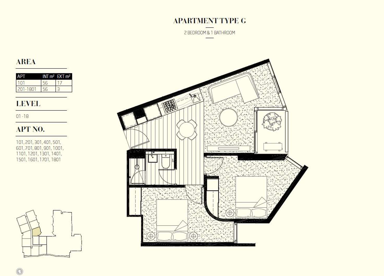 Floorplan of Homely apartment listing, 901/8 Daly Street, South Yarra VIC 3141