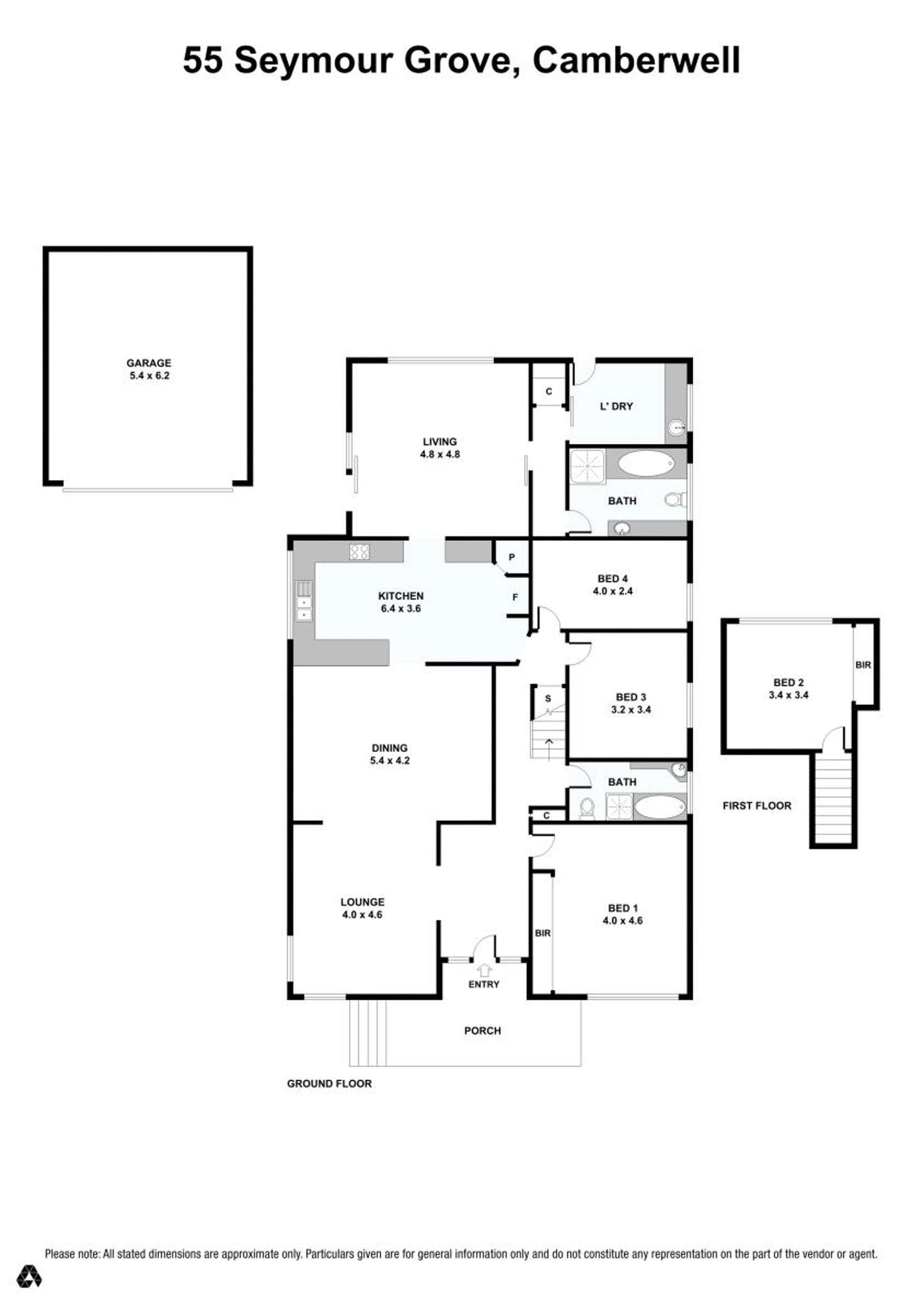 Floorplan of Homely house listing, 55 Seymour Grove, Camberwell VIC 3124