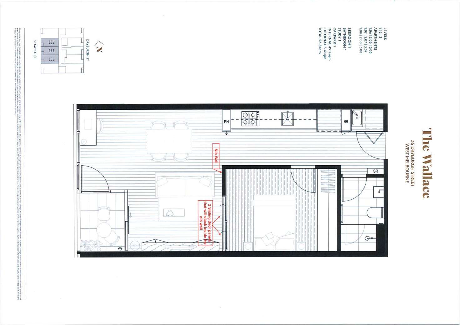 Floorplan of Homely apartment listing, 106/35-43 Dryburgh Street, West Melbourne VIC 3003