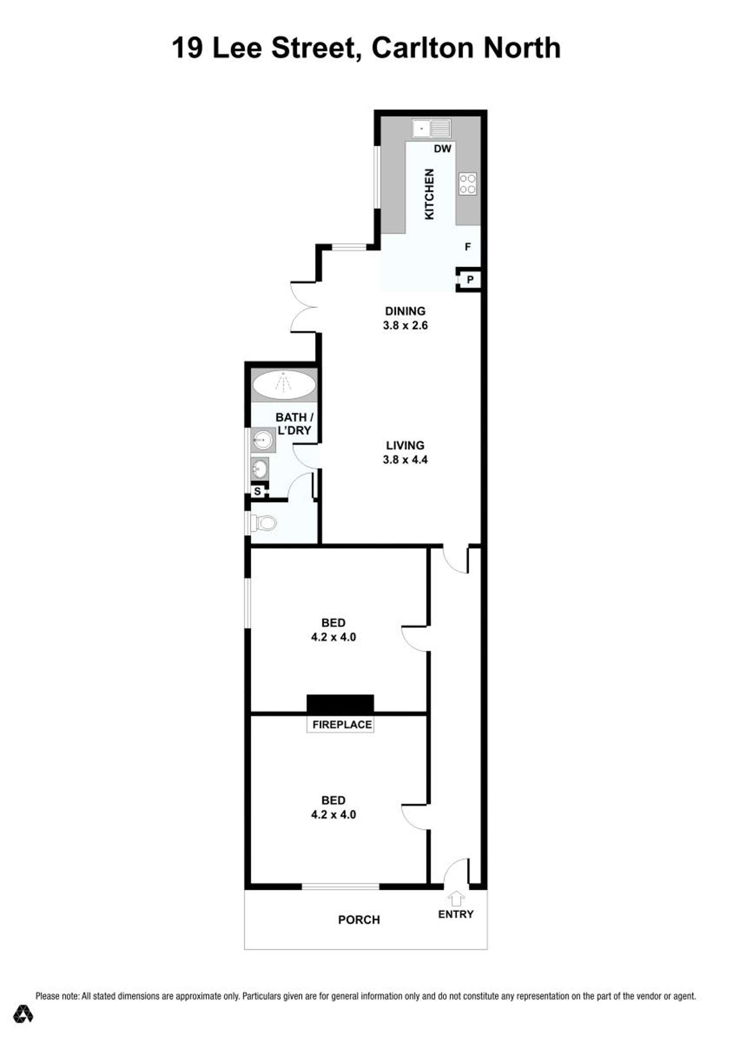 Floorplan of Homely house listing, 19 Lee St, Carlton North VIC 3054