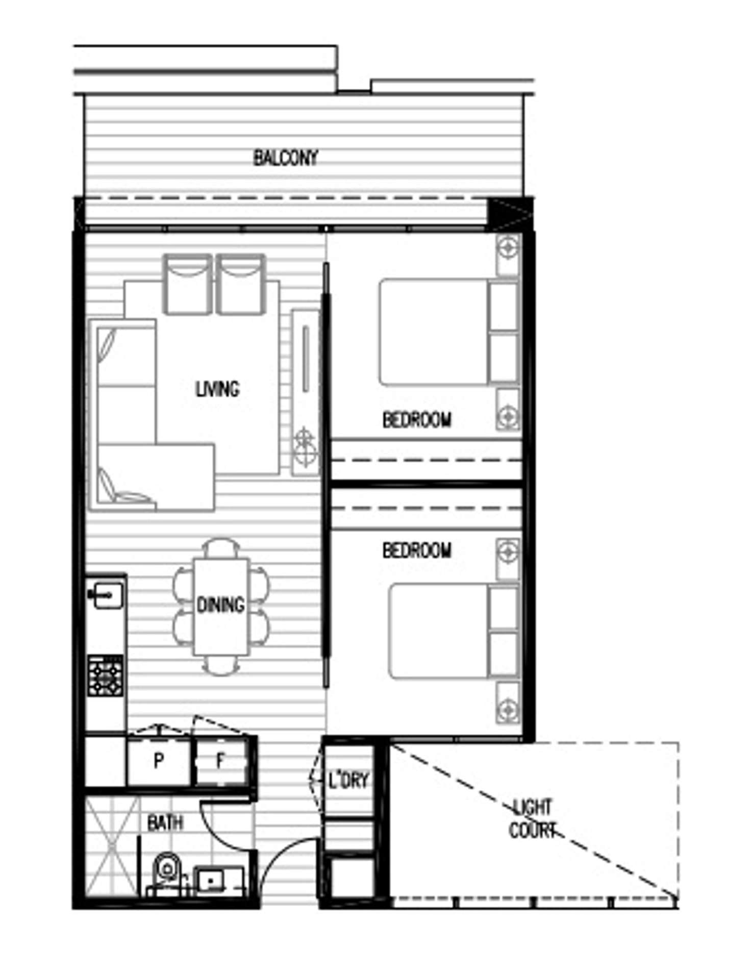 Floorplan of Homely apartment listing, 22/22 Leonard Crescent, Ascot Vale VIC 3032