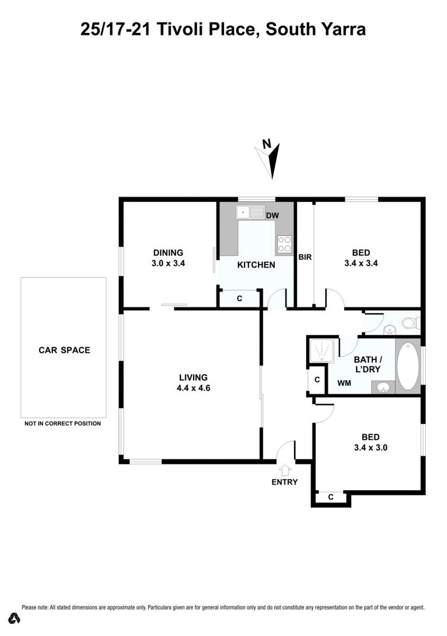 Floorplan of Homely apartment listing, 25/17-21 Tivoli Place, South Yarra VIC 3141