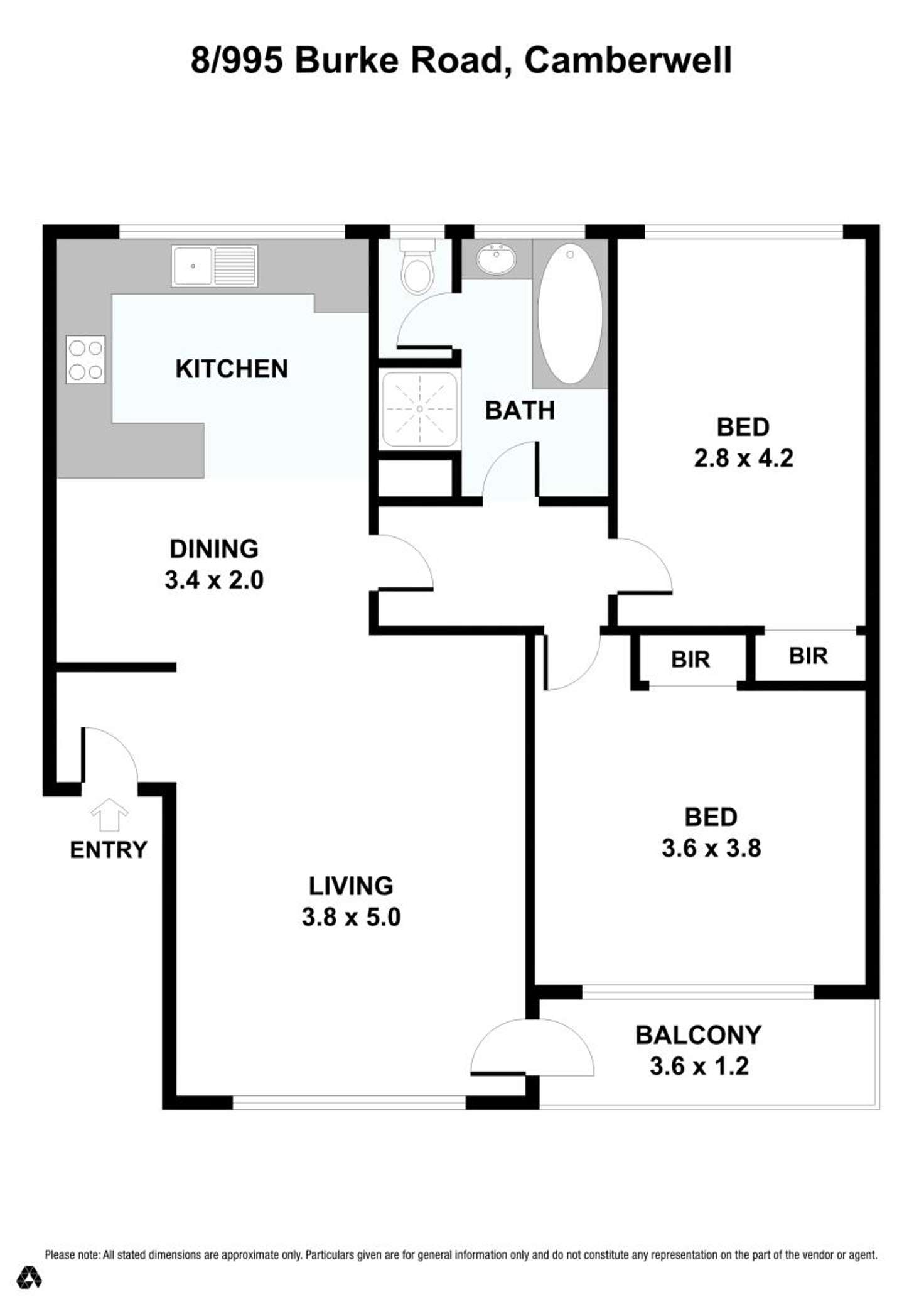 Floorplan of Homely unit listing, 8/995 Burke Road, Camberwell VIC 3124