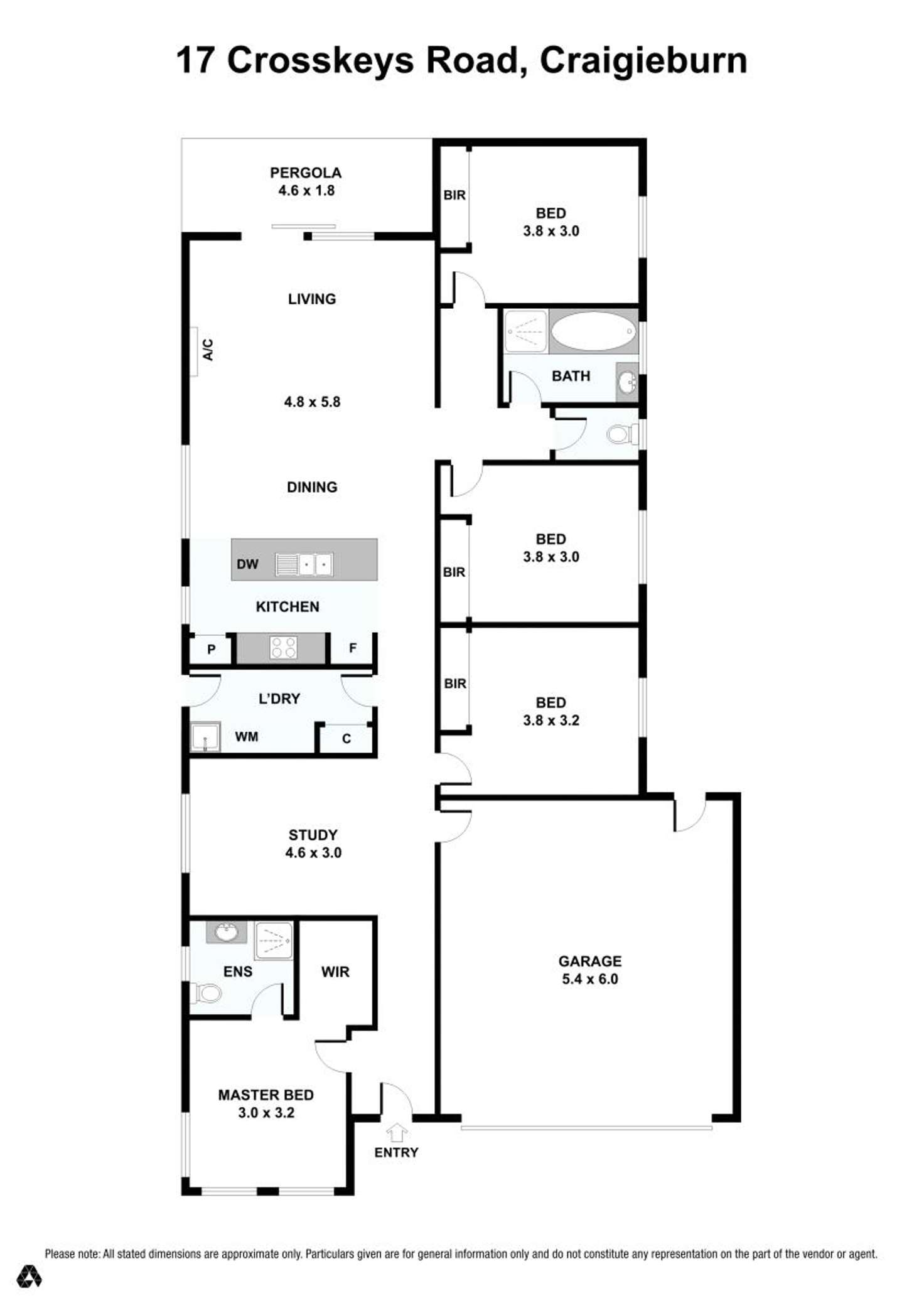 Floorplan of Homely house listing, 17 Crosskeys Road, Craigieburn VIC 3064