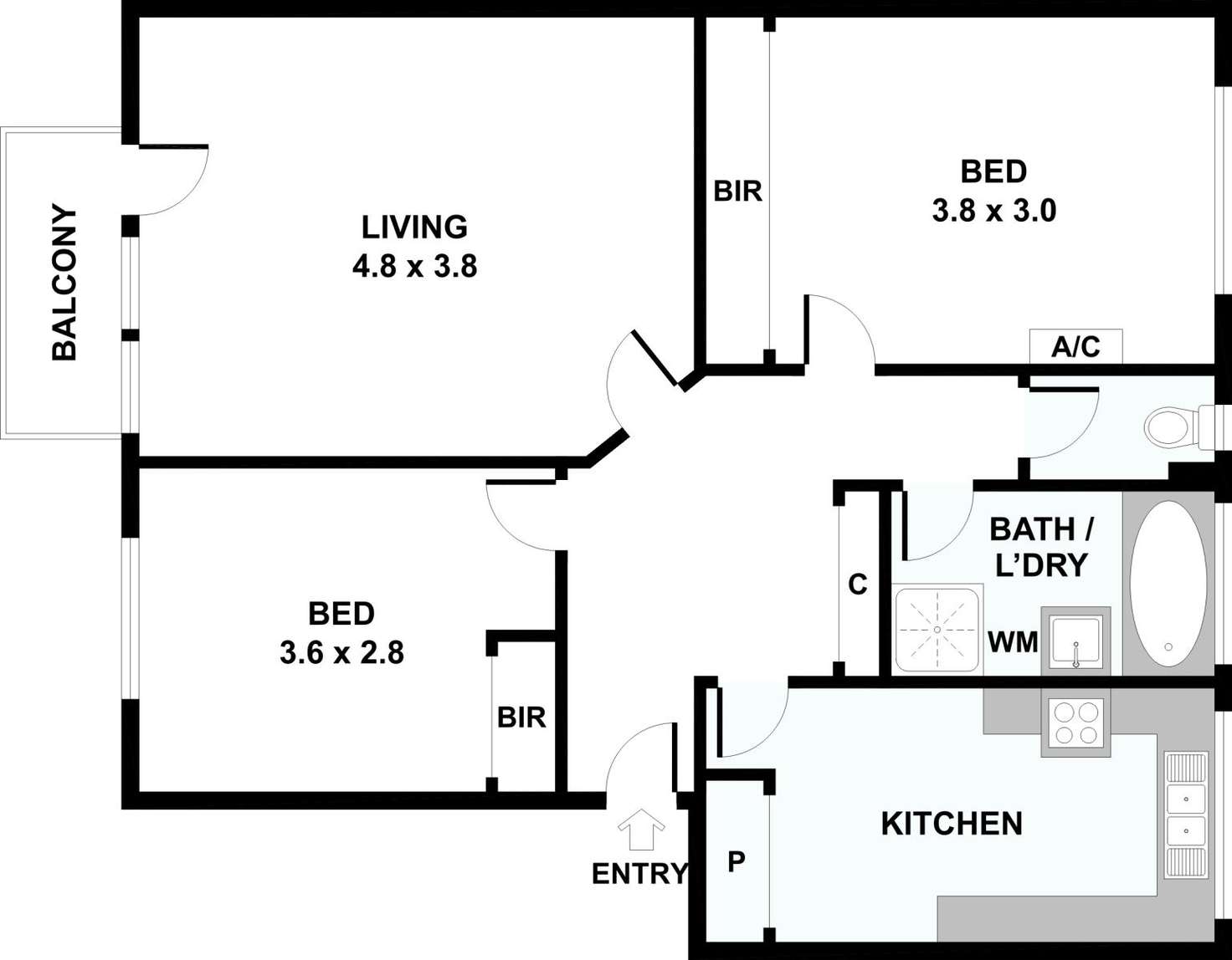 Floorplan of Homely unit listing, 2/6 Irving Street, Malvern VIC 3144