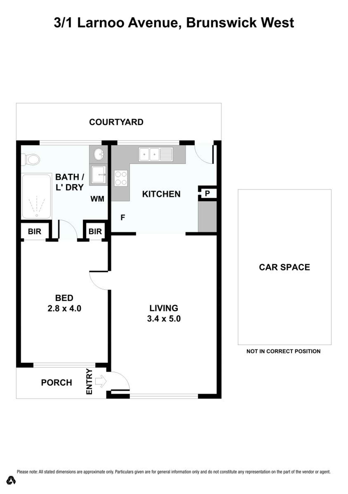 Floorplan of Homely unit listing, 3/1 Larnoo Avenue, Brunswick West VIC 3055