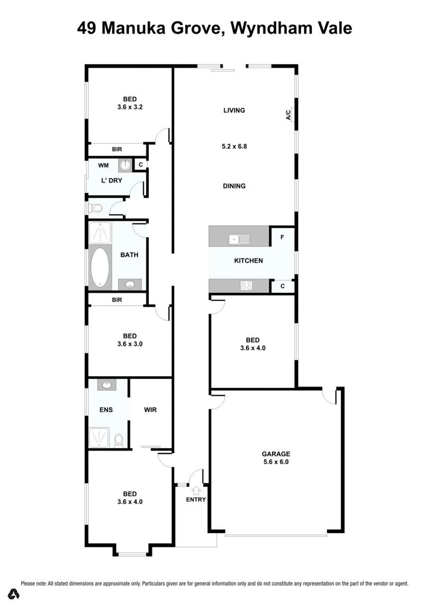 Floorplan of Homely house listing, 49 Manuka Grove, Wyndham Vale VIC 3024