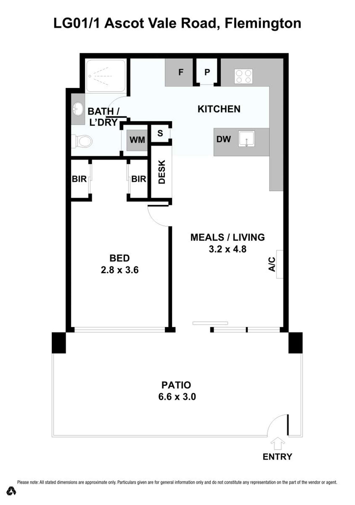 Floorplan of Homely apartment listing, LG01/1 Ascot Vale Road, Flemington VIC 3031