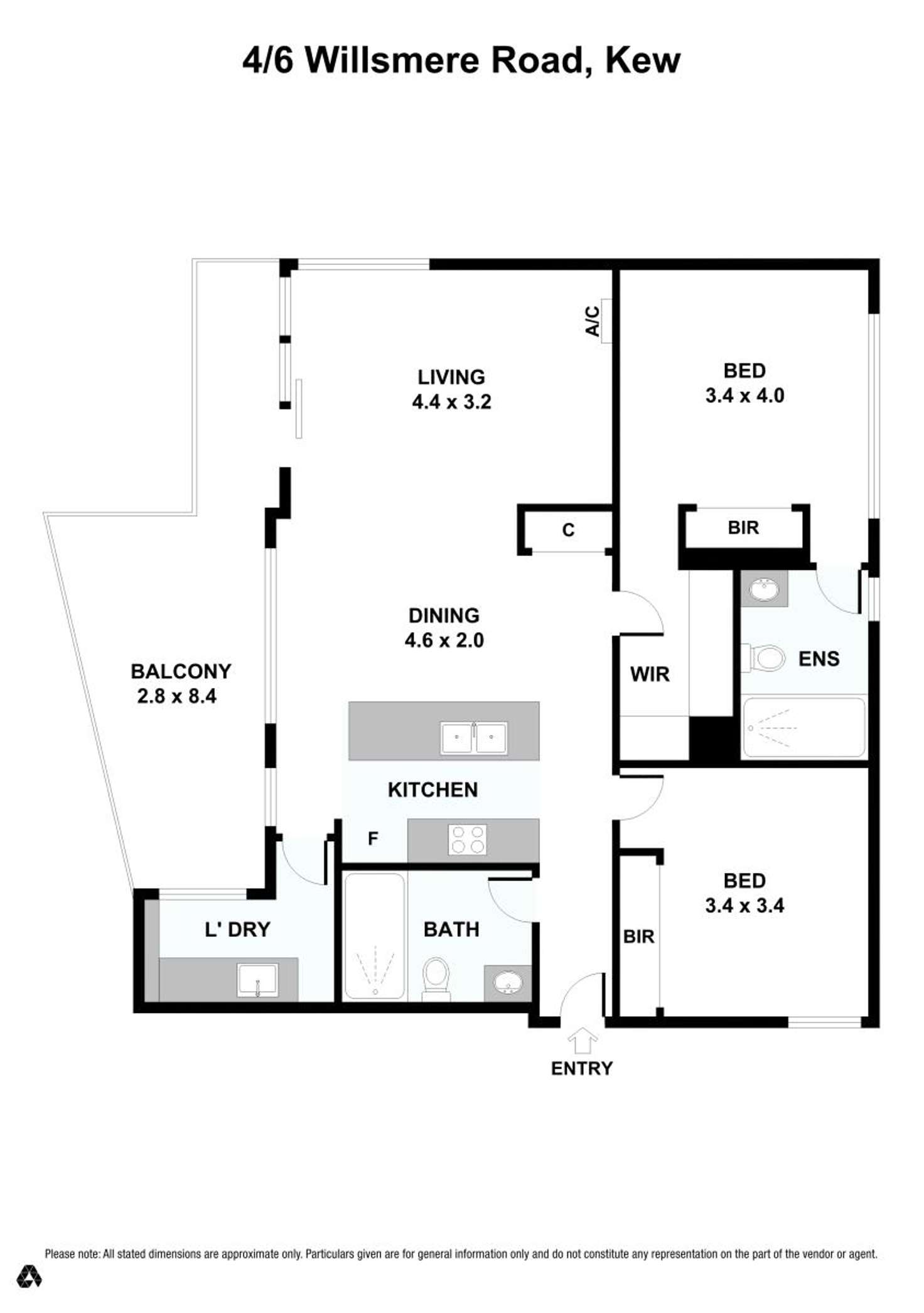 Floorplan of Homely unit listing, 4/31 Willsmere Road, Kew VIC 3101