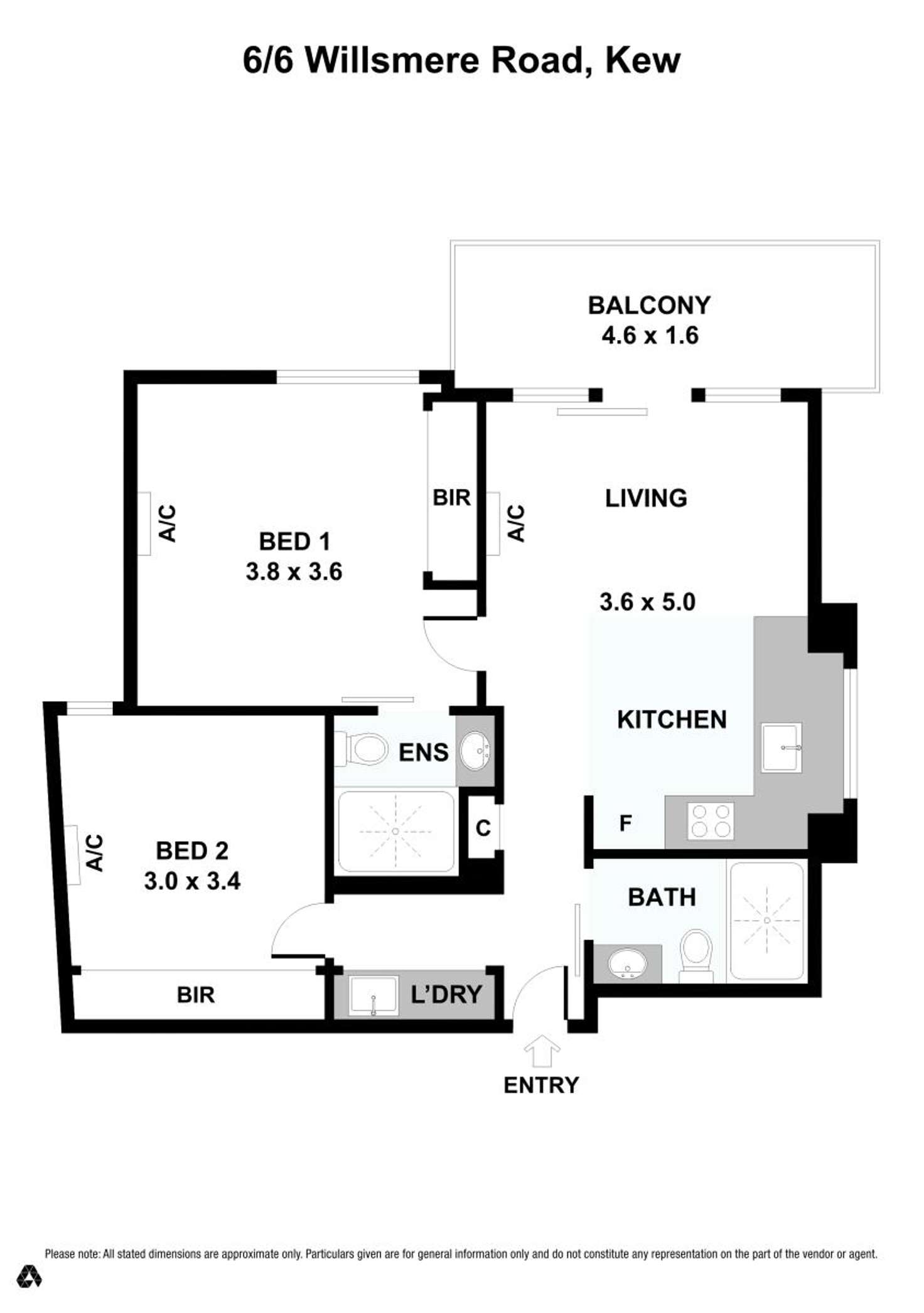 Floorplan of Homely unit listing, 6/31 Willsmere Road, Kew VIC 3101