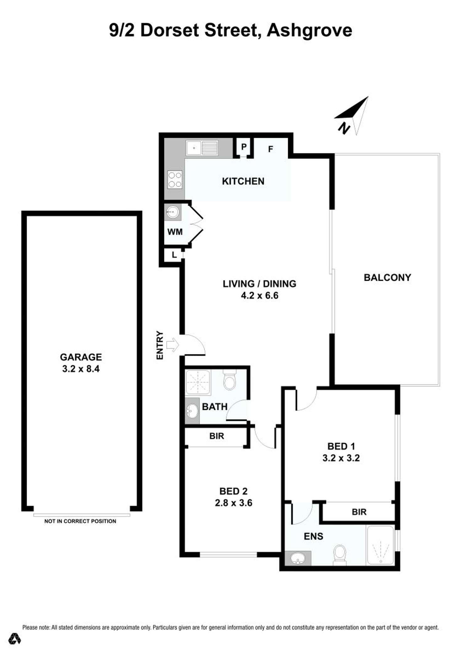 Floorplan of Homely unit listing, 9/2 Dorset Street, Ashgrove QLD 4060