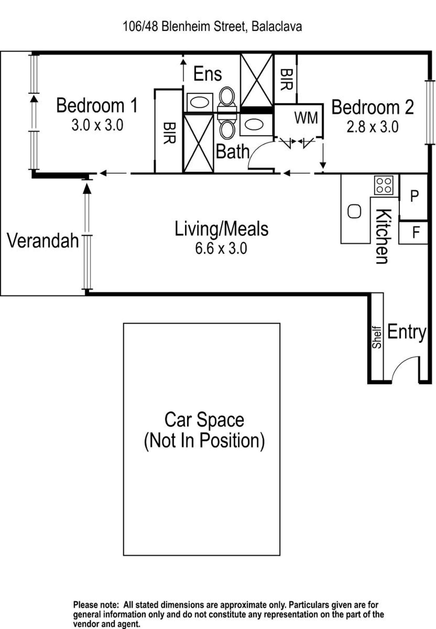 Floorplan of Homely apartment listing, 106/48 Blenheim Street, Balaclava VIC 3183