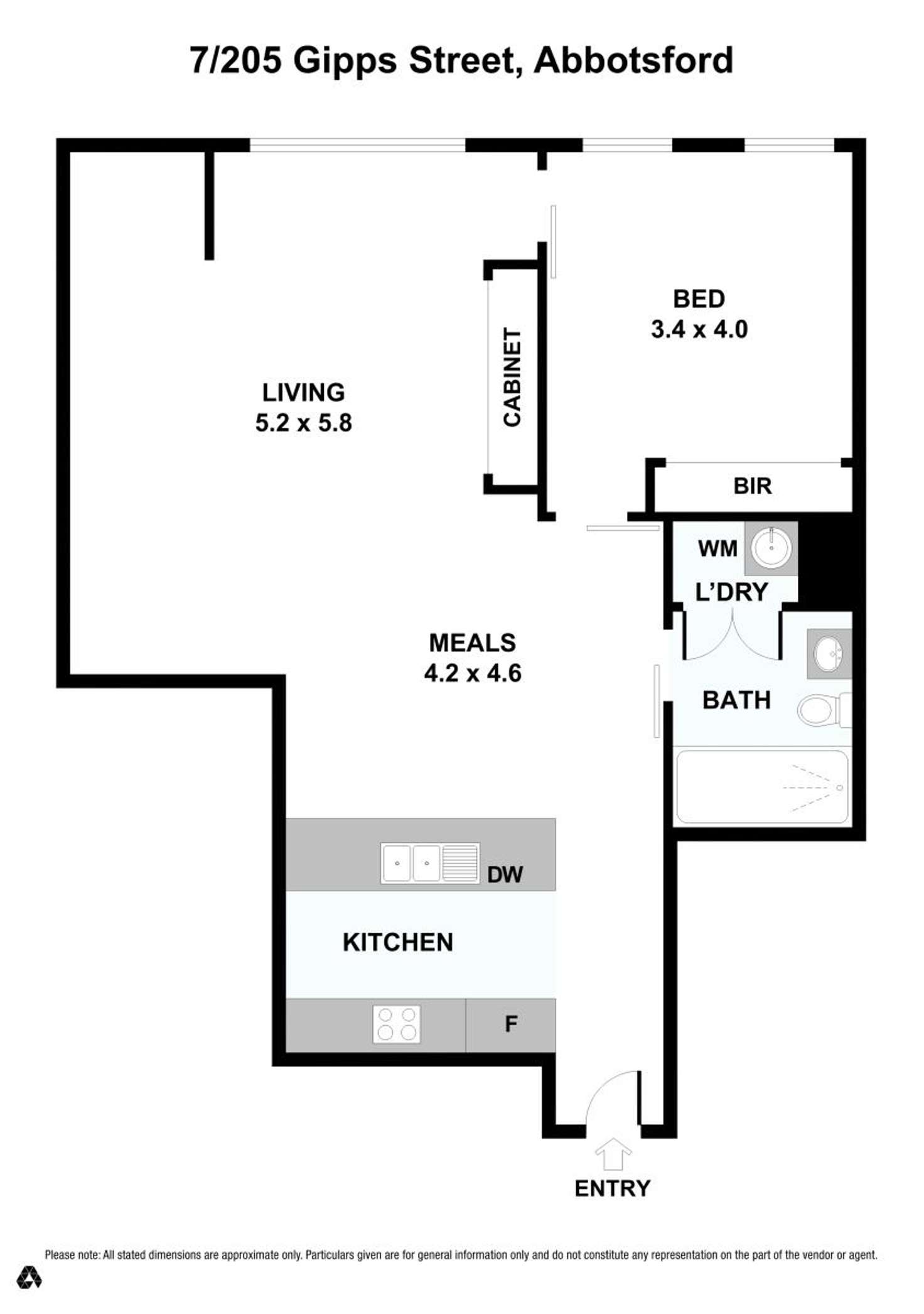 Floorplan of Homely unit listing, 7/205 Gipps Street, Abbotsford VIC 3067