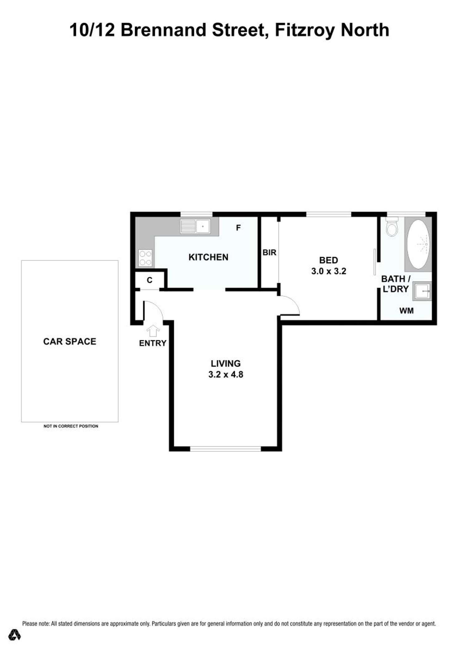 Floorplan of Homely unit listing, 10/12 Brennand Street, Fitzroy North VIC 3068