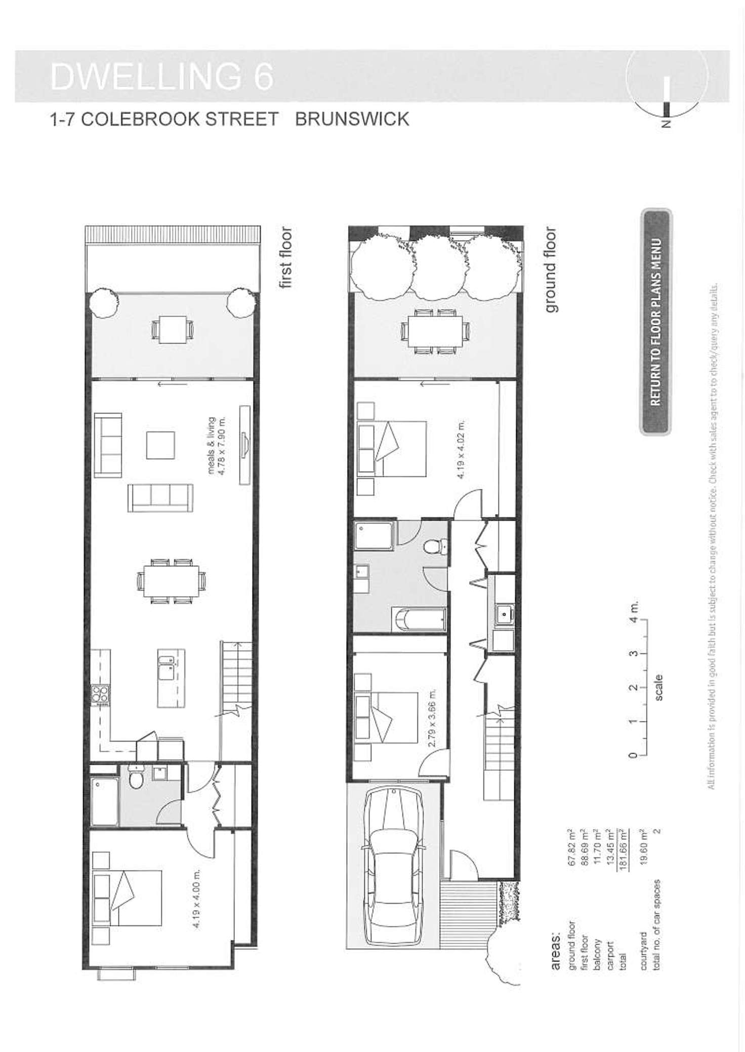Floorplan of Homely apartment listing, 6/1-7 Colebrook Street, Brunswick VIC 3056