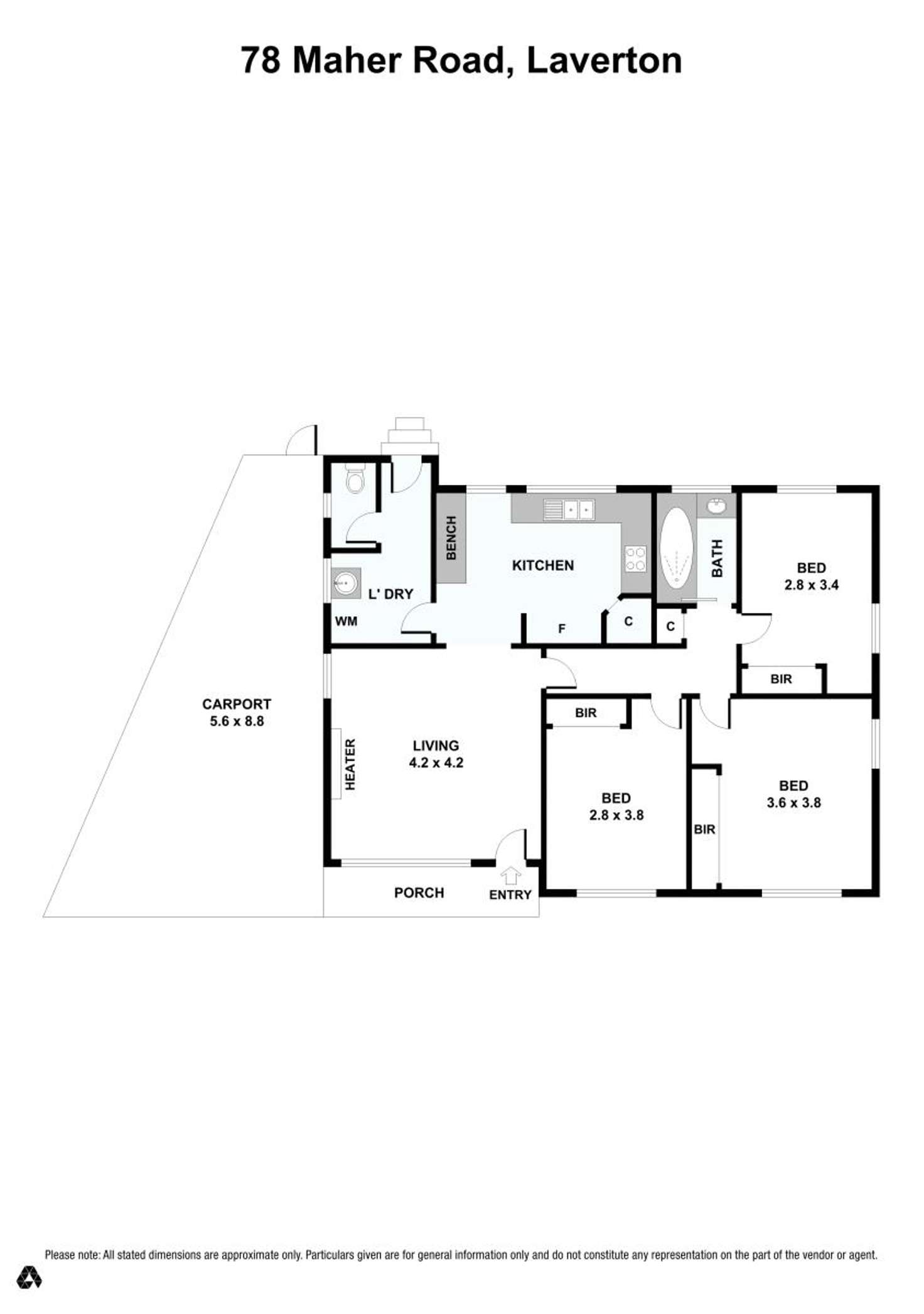 Floorplan of Homely house listing, 78 Maher Road, Laverton VIC 3028