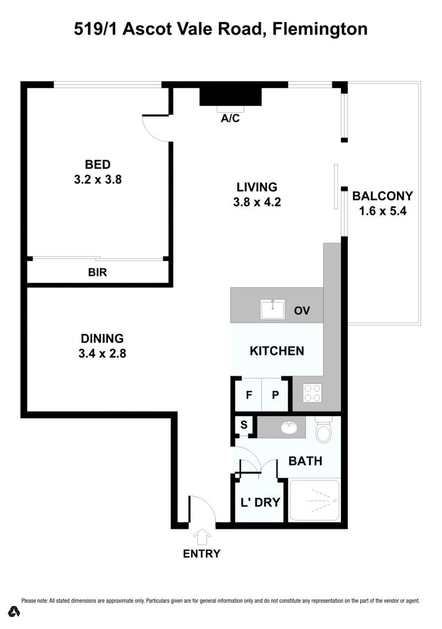 Floorplan of Homely apartment listing, 519/1 Ascot Vale Road, Flemington VIC 3031