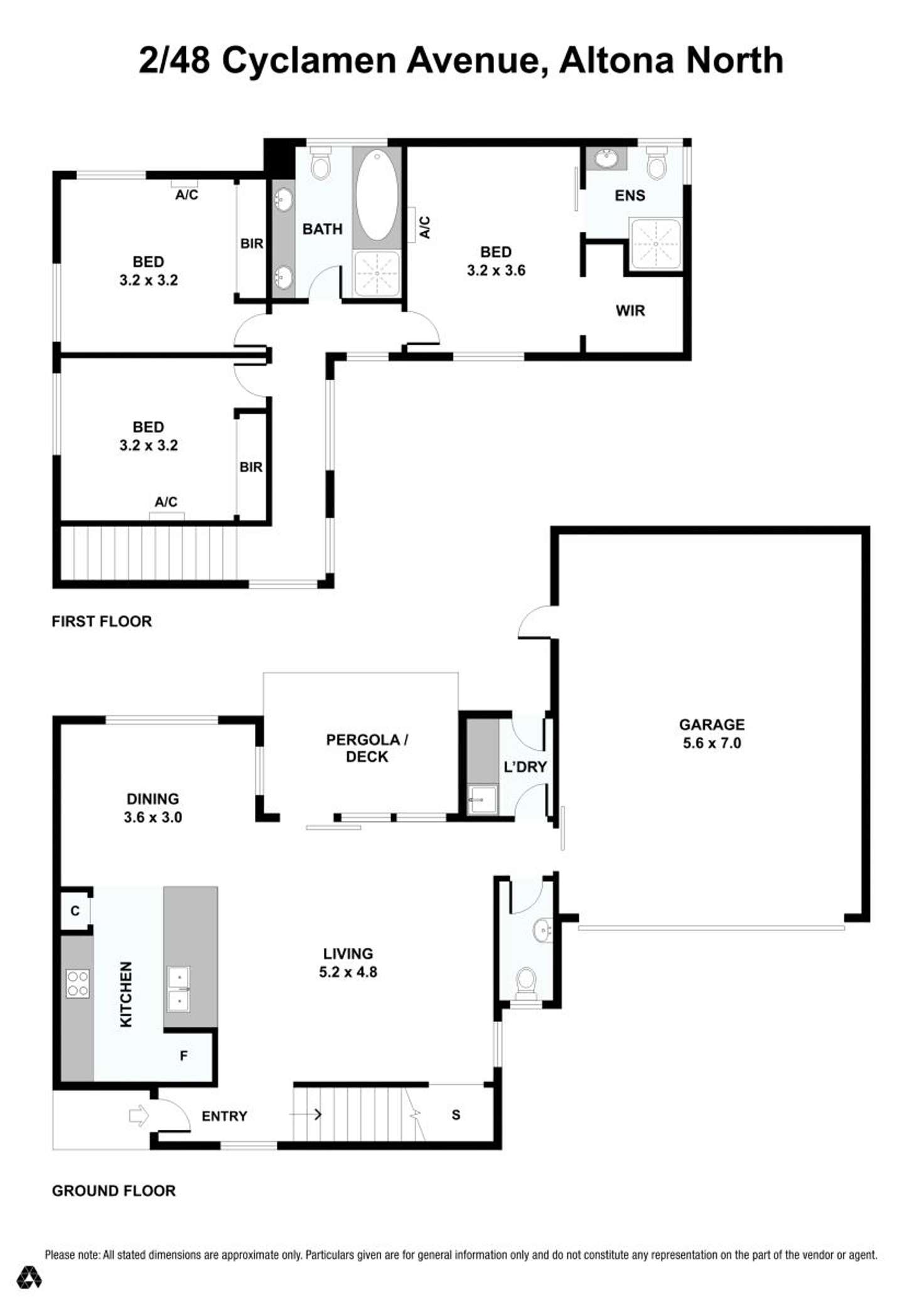 Floorplan of Homely townhouse listing, 2/48 Cyclamen Avenue, Altona North VIC 3025